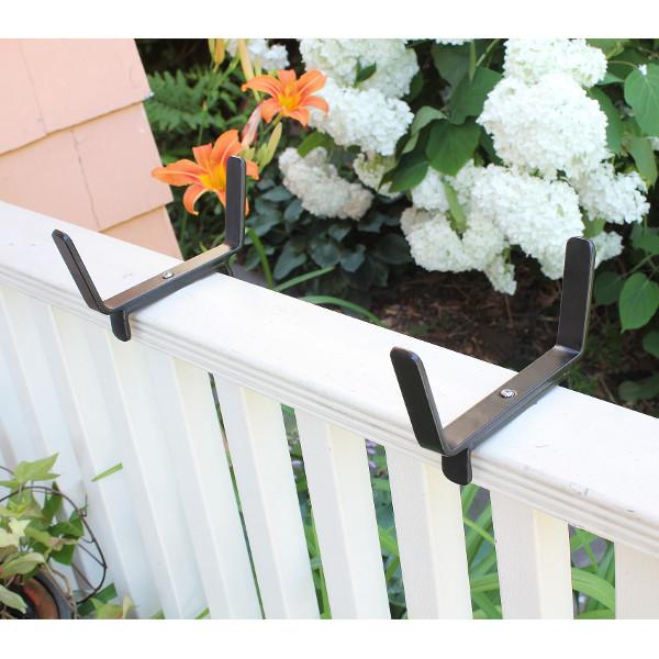 Sturdy Handrail Flower Box Bracket - Metal Planter Holder for Balcony Railings & Deck Railings - Perfect for Outdoor Flower Pots & Window Boxes