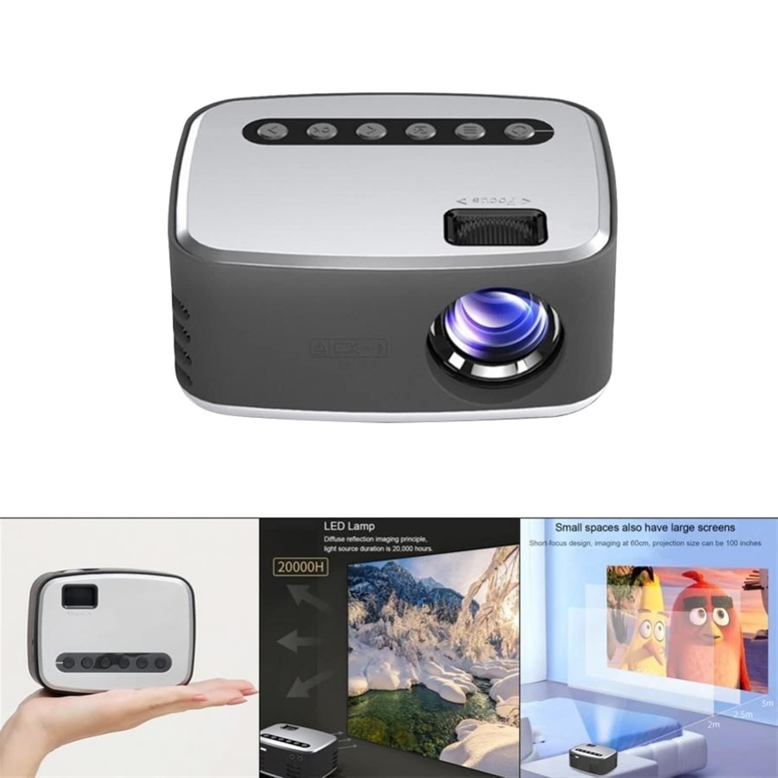SVIO Mini Projector for Home Theater - 1080P HD Portable LED Projector with AU Plug | Perfect for Movie Nights, Gaming & Outdoor Camping