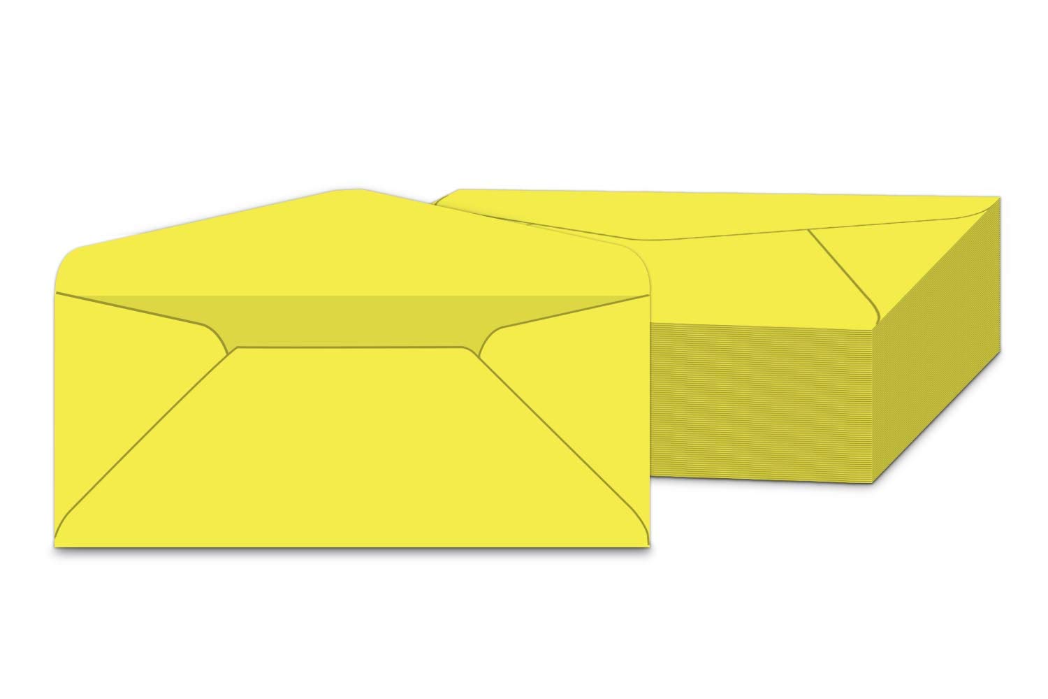 500 Lemon Yellow Business Envelopes 4 1/8