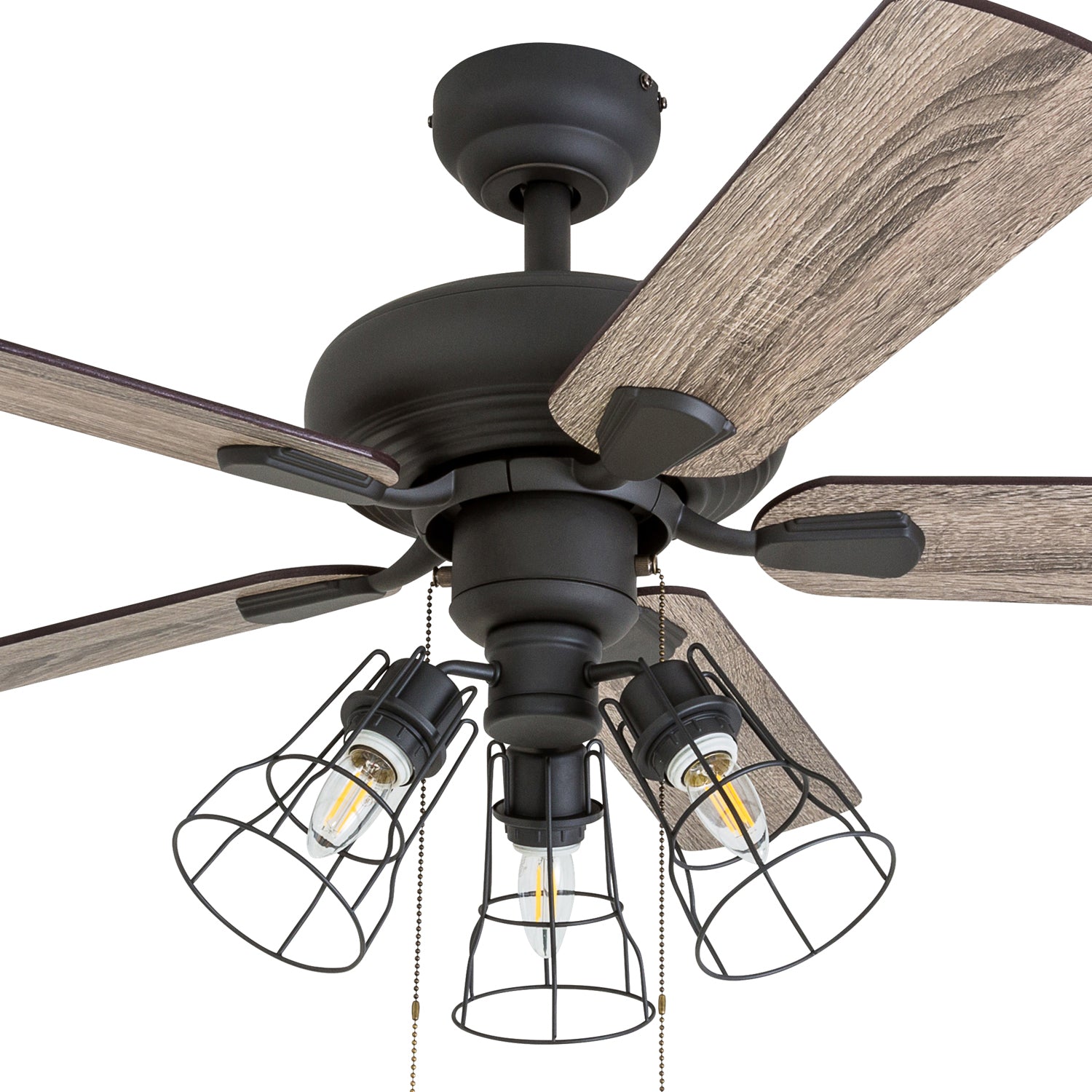 42 Inch Madison County Bronze Remote Control Ceiling Fan with Light Kit - Perfect for Living Room, Bedroom, and Outdoor Patio Cooling