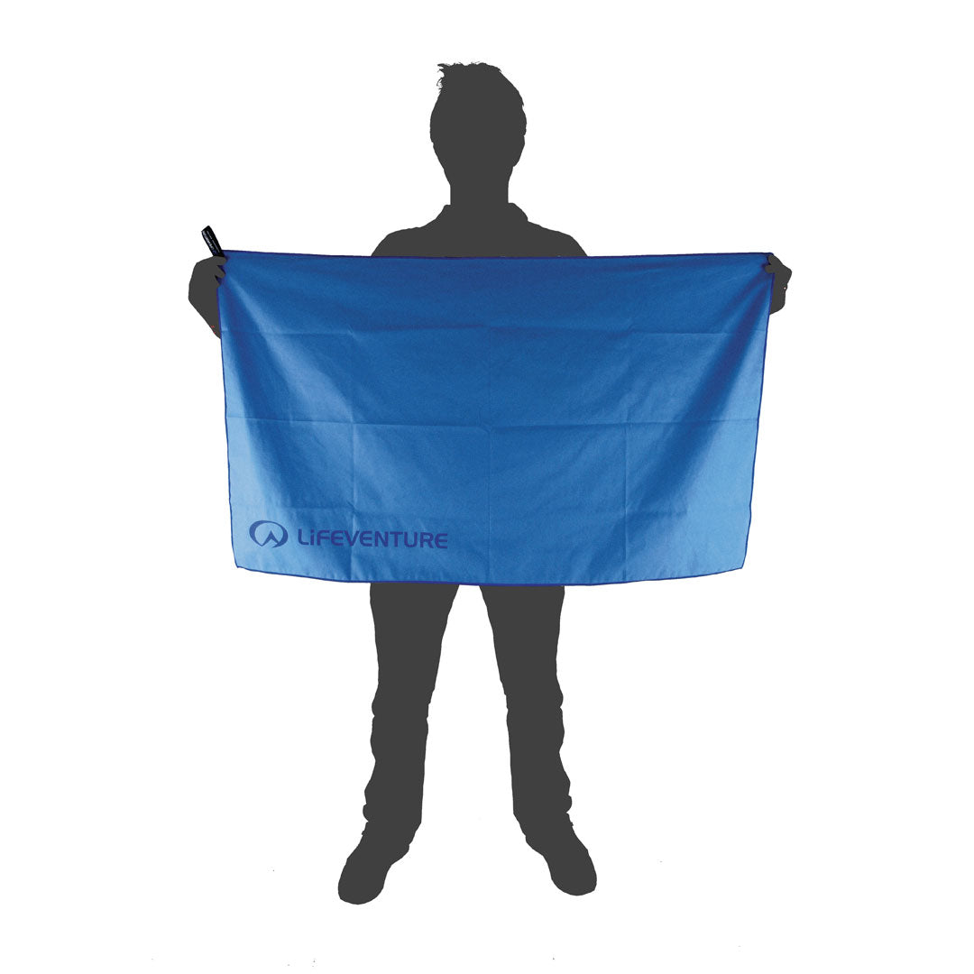 Lifeventure Large Microfiber Travel Towel - Ultra Absorbent, Quick Dry, Lightweight & Compact for Camping, Hiking, Gym & Beach