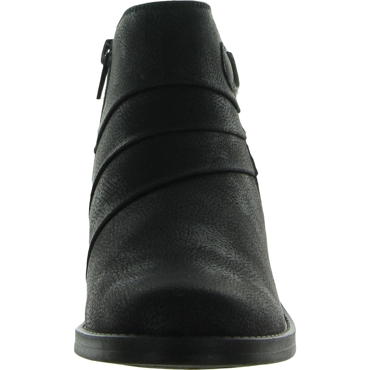 Easy Street Women's Shanna Faux Leather Ankle Boots - Black, Size 6.5 Narrow (AA,N) - Comfortable & Stylish for Work, Casual & Fall Fashion