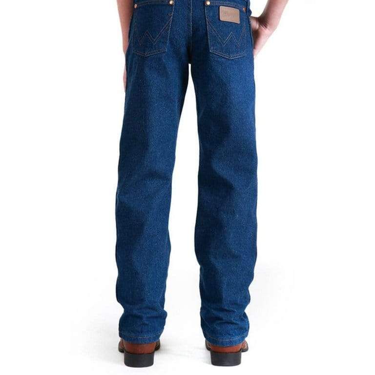 Wrangler Pro Rodeo Cowboy Cut Original Fit Dark Wash Jeans for Boys - Durable Denim Pants for Rodeo, Ranch Work & Casual Wear