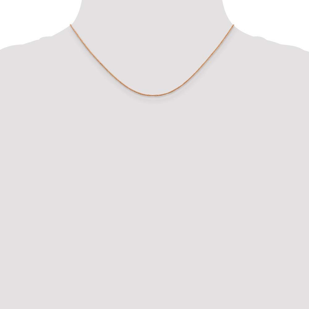 14K Rose Gold 0.7mm Ropa Chain Necklace - 16 Inch Dainty Jewelry for Women | Perfect for Layering, Everyday Wear & Special Occasions