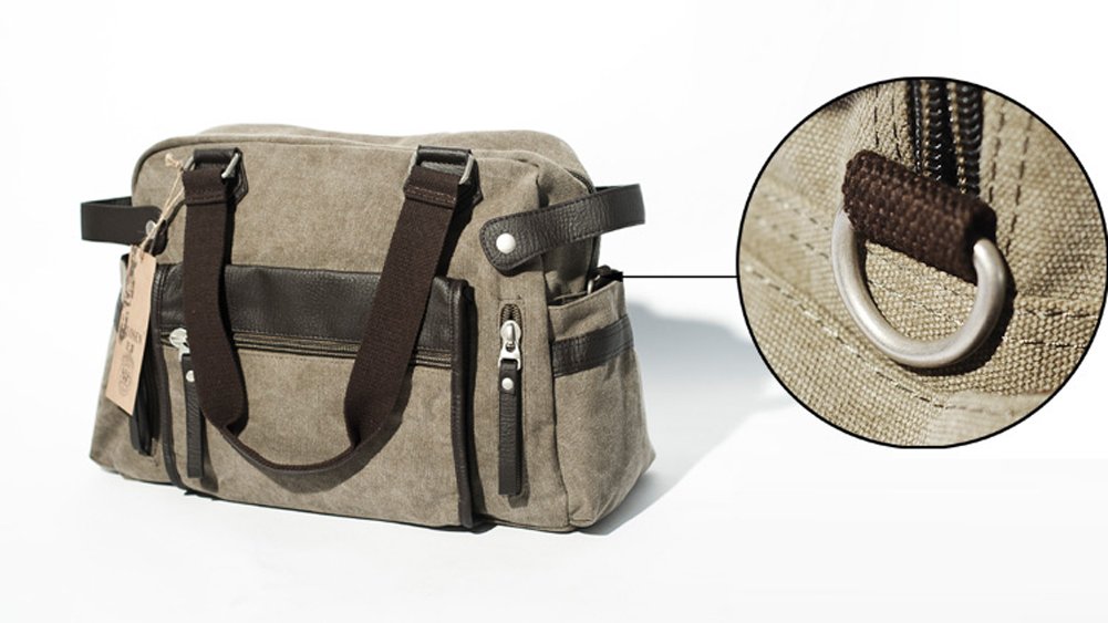 Durable Canvas Messenger Bag for Men - Travel, Work & Gym Shoulder Bag - Casual & Sporty Backpack (Black) - Perfect for Commuting, Outdoor Adventures & Daily Use