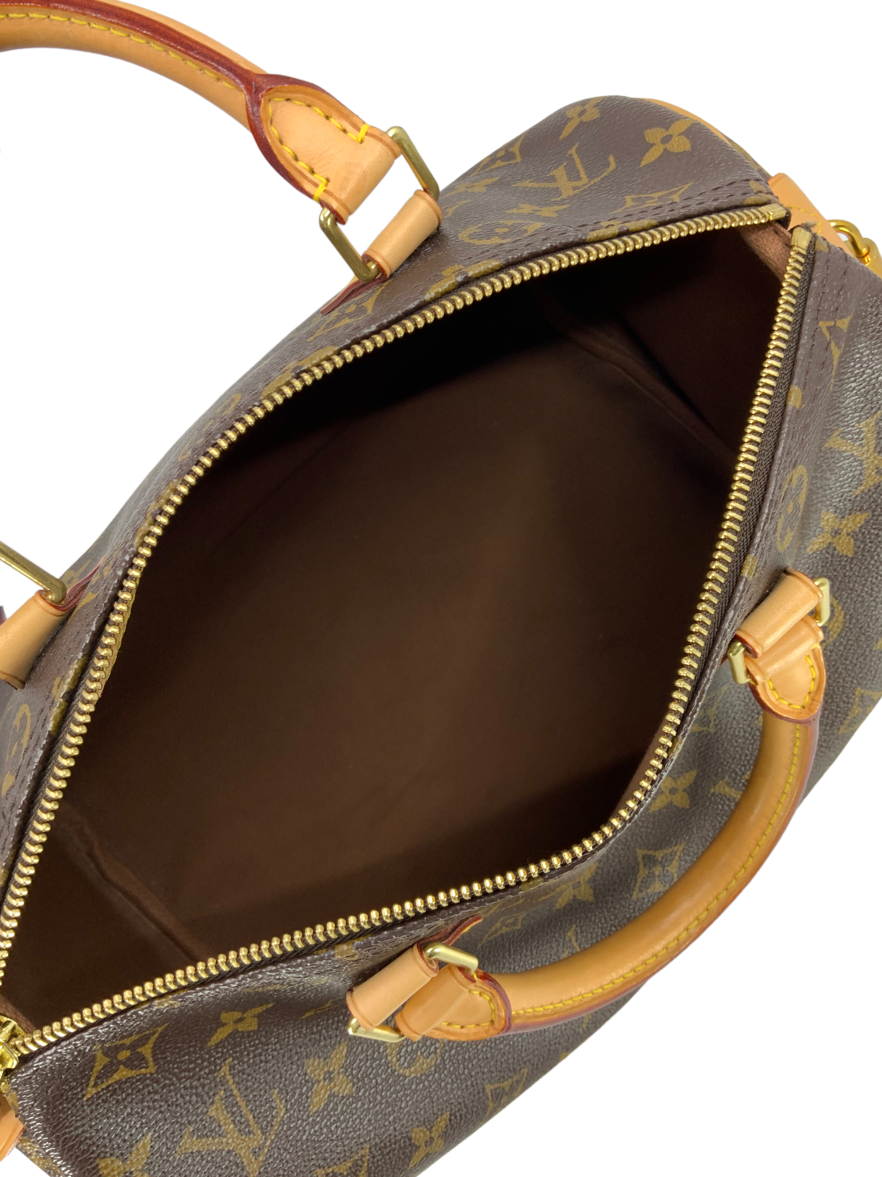 Authentic Louis Vuitton Monogram Speedy 30 Handbag - Luxury Canvas Shoulder Bag for Women - Perfect for Work, Travel & Everyday Use
