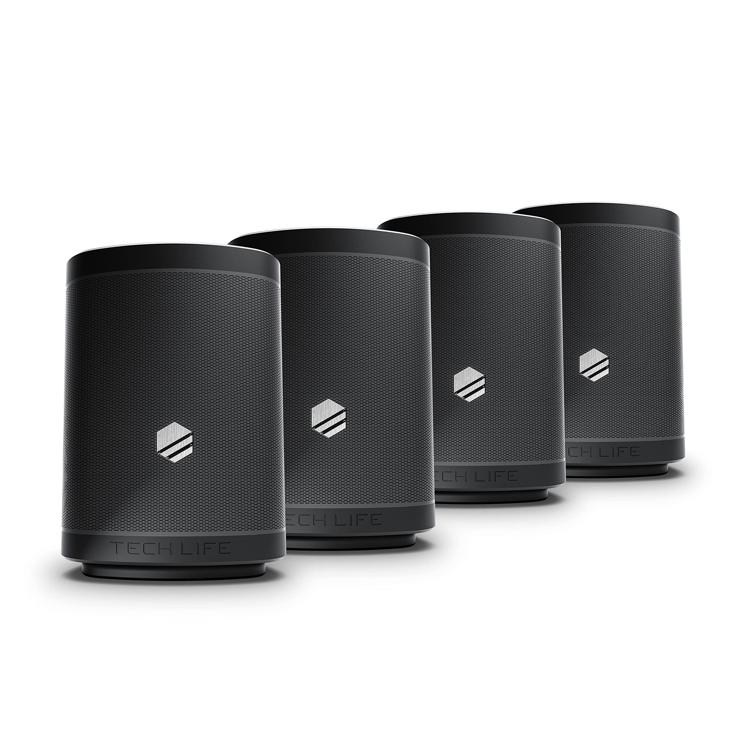 Boss Portable Bluetooth Speaker 4-Pack - Wireless Outdoor Speaker with Rich Bass, IPX5 Waterproof, 20H Playtime for Pool Party, Beach, Camping & Travel