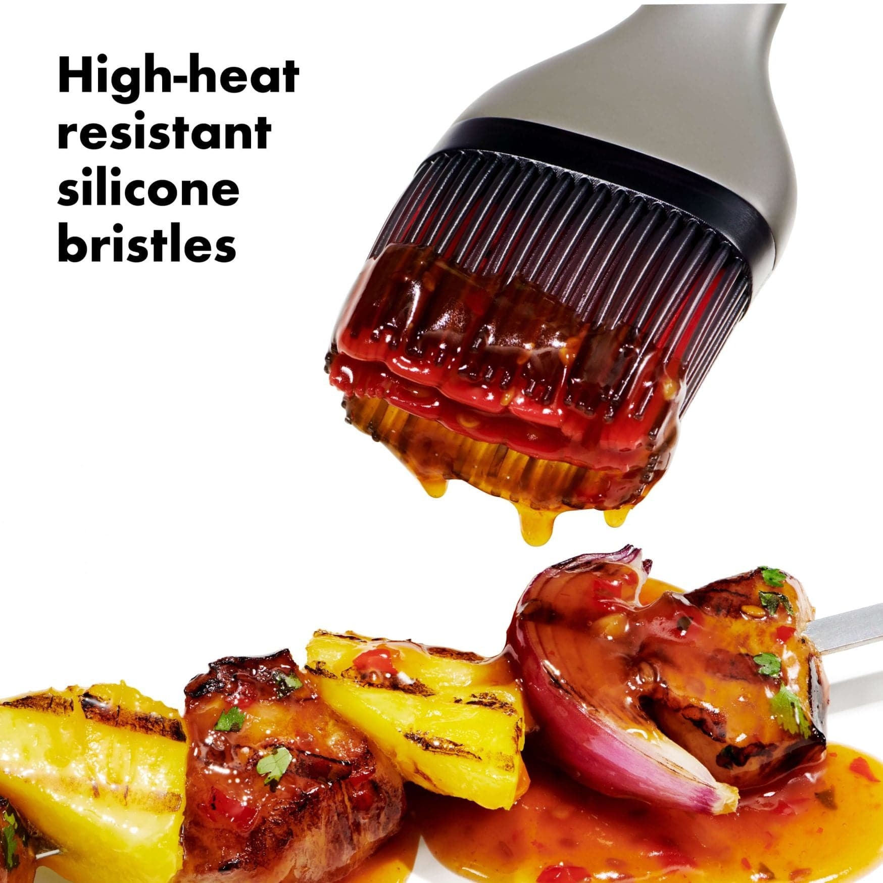 OXO Grilling Basting Brush - Silicone Basting Brush for BBQ, Grilling & Cooking - Heat-Resistant & Dishwasher Safe - Perfect for Basting Meats, Vegetables & Marinades