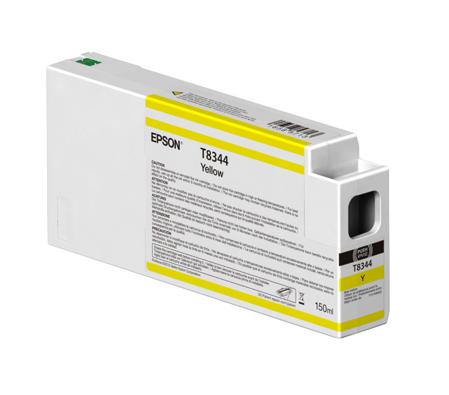 Epson T834400 P6000 P7000 P8000 P9000 Ultrachrome HD Ink Cartridge - 150ml Yellow for High-Quality Photo Printing | Perfect for Professional Photography, Fine Art Prints, and Large Format Printing