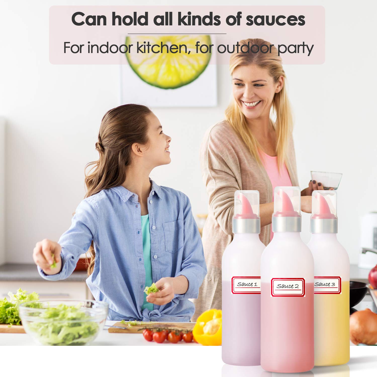 Plastic Condiment Squeeze Bottle - Leak-Proof Sauce Dispenser for Kitchen, Oil, Ketchup, Syrup & Hot Sauce | Perfect for BBQ, Pancakes & Cooking
