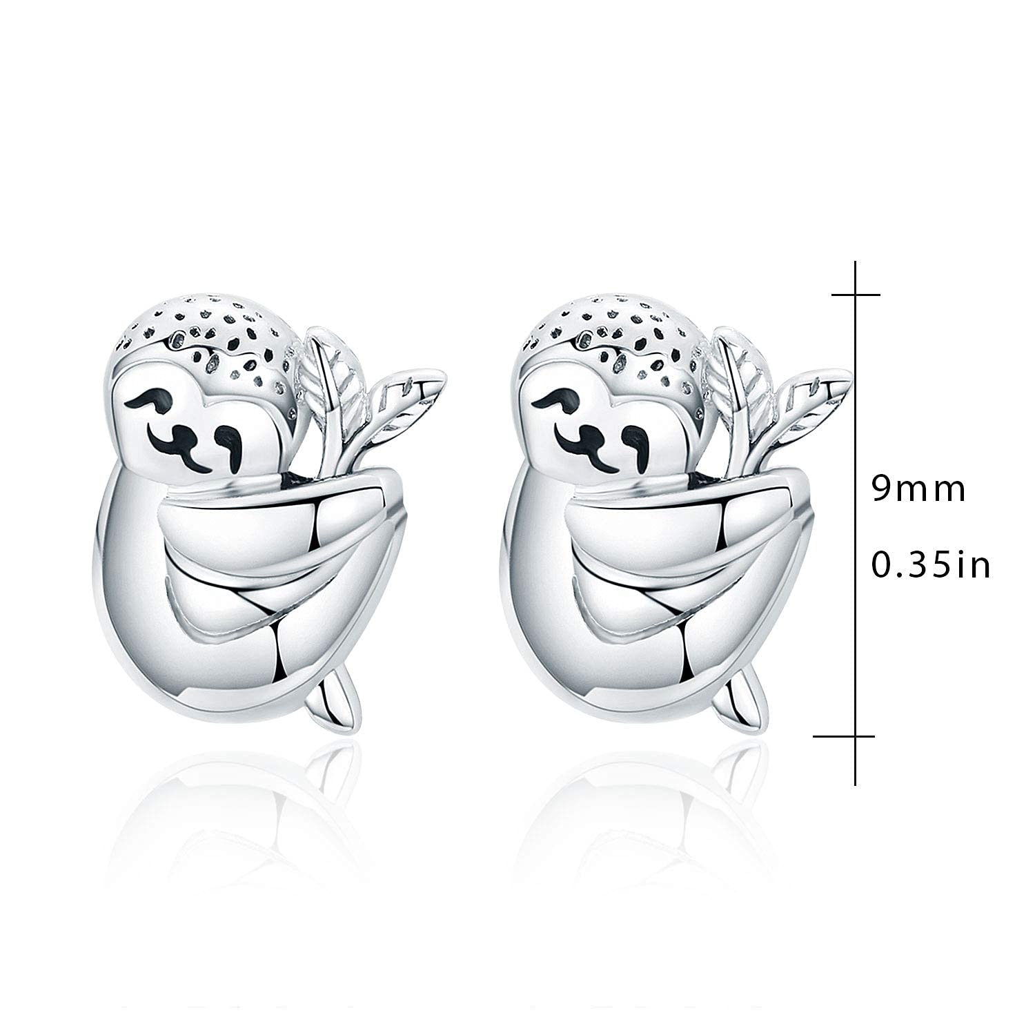 925 Sterling Silver Cute Animal Stud Earrings - Panda/Koala/Sloth Hypoallergenic Jewelry for Women & Girls | Perfect Gift for Sensitive Ears, Casual Wear & Special Occasions