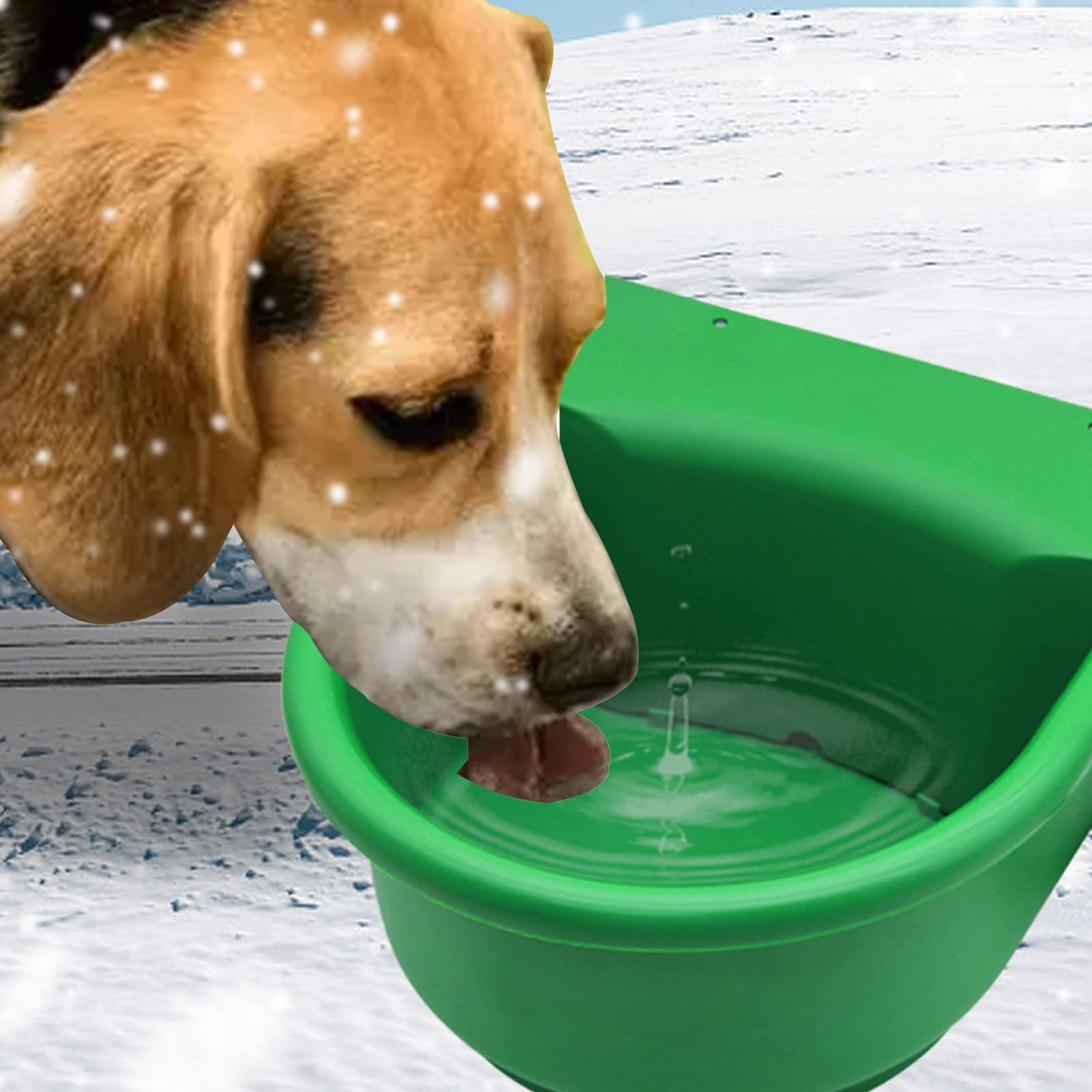 4L Automatic Heated Horse Water Bowl - Large Capacity Farm Animal Waterer with Float Control & Constant Temperature - Ideal for Outdoor Use with Dogs, Goats, Chickens and Other Pets in Winter