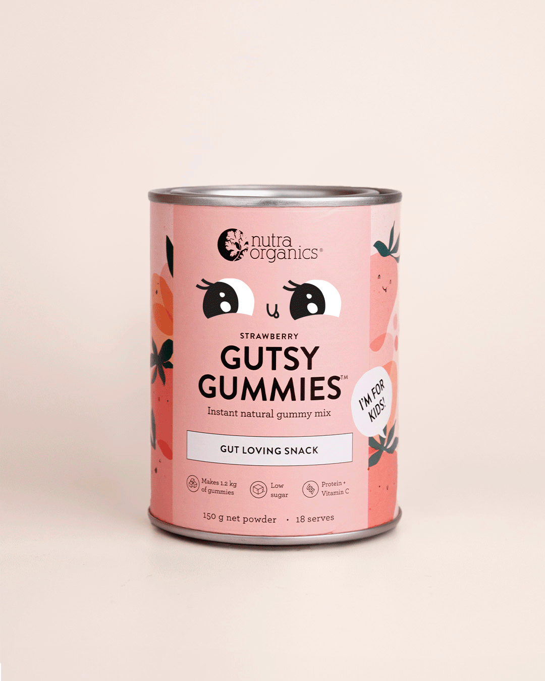 Gutsy Gummies Strawberry Flavor - Delicious & Nutritious Vitamin Gummy Bears for Kids & Adults - Perfect for Daily Health Boost, On-the-Go Snacking & Family Wellness