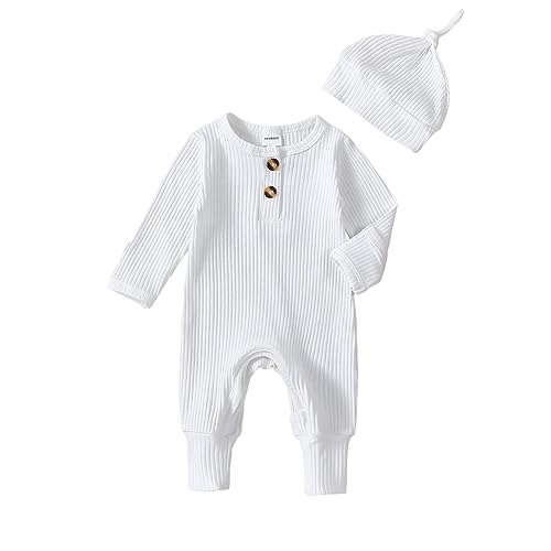 White Romper With Hat