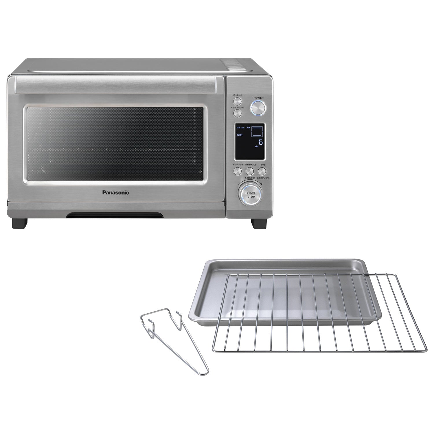 PANASONIC 0.9 Cu. Ft. Countertop Convection Toaster Oven - Refurbished with Home Essentials Warranty (Model NBG251) | Perfect for Small Kitchens, Dorms & RV Cooking