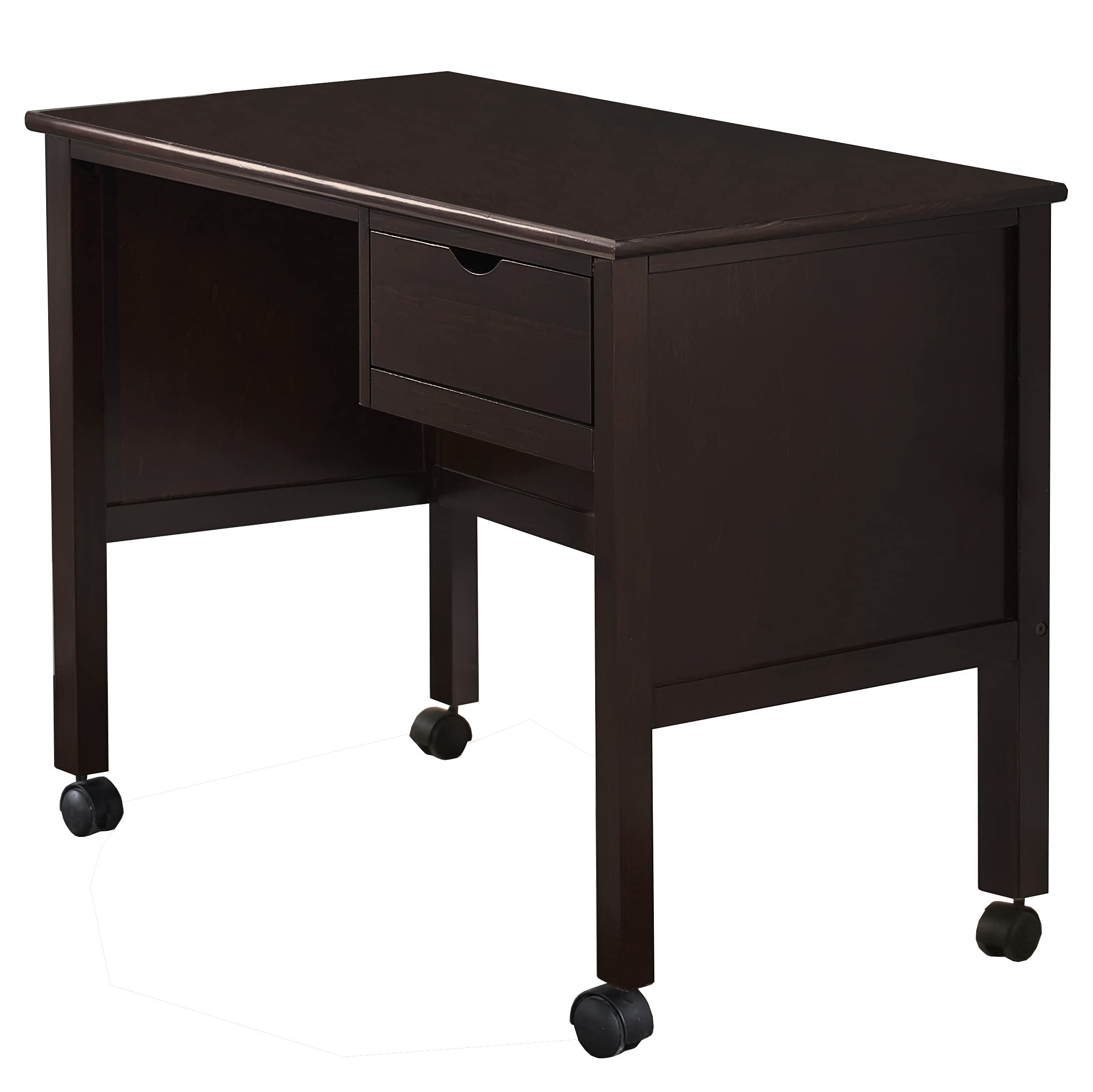 Hillsdale Schoolhouse 4.0 Wooden 1-Drawer Desk in Chocolate - Perfect for Home Office, Study Room & Dormitory Workspace