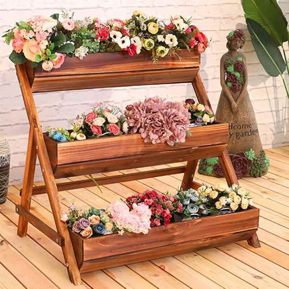 Etlegor Vertical Raised Garden Bed - Elevated Freestanding Herb Planter Box with 3 Containers for Growing Vegetables, Strawberries & Flowers | Indoor & Outdoor Gardening Solution for Patio, Balcony & Backyard