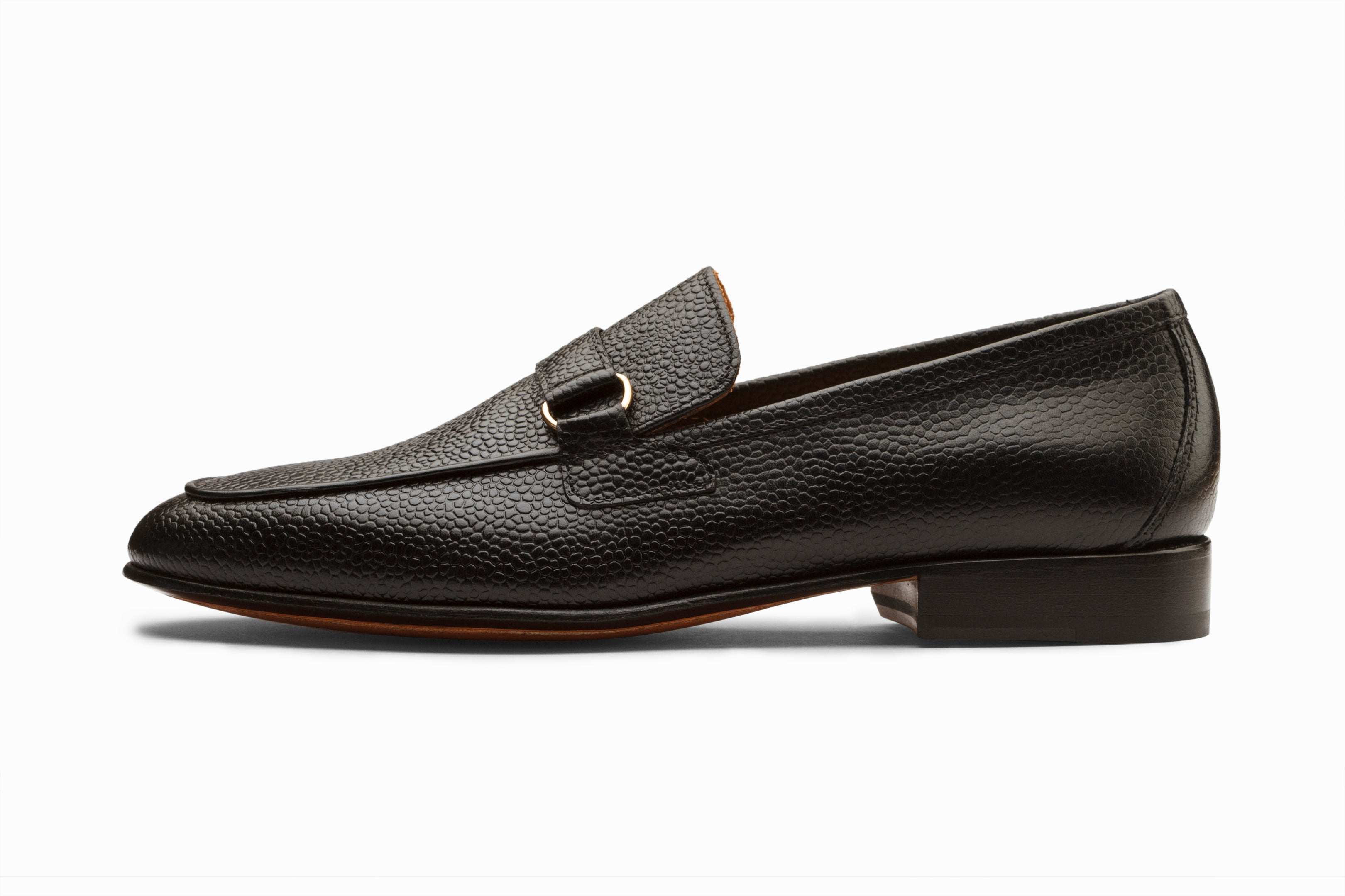 Premium Lorenzo Leather Loafers for Men - Black Grain Leather Slip-On Shoes - Comfortable & Stylish for Business, Casual & Office Wear
