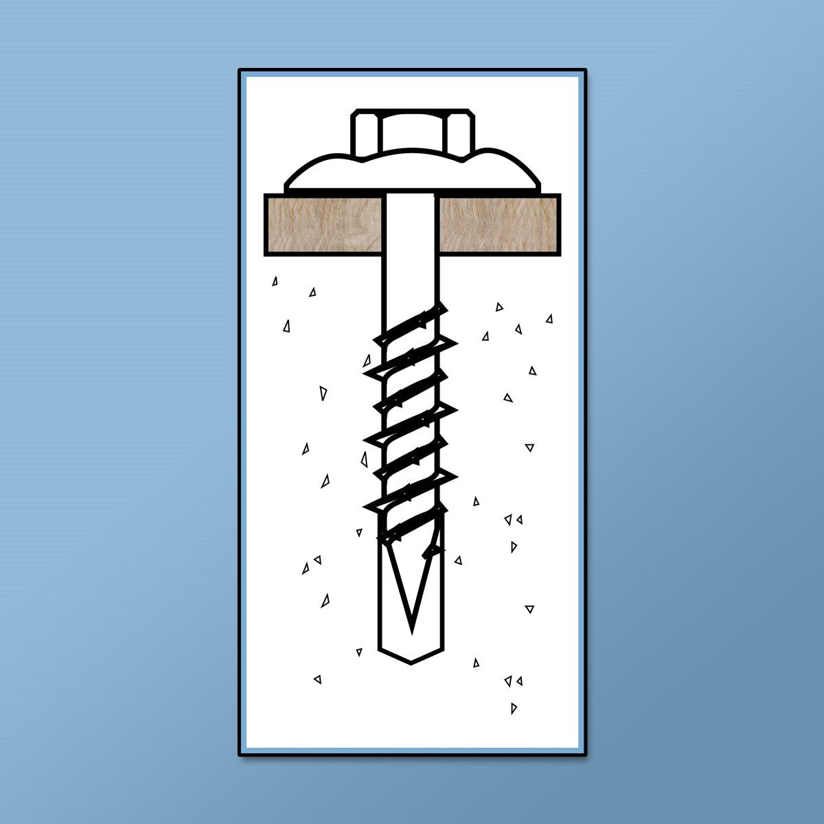 High-Strength CON Concrete Screws with Hex Flange - Quick Installation (Yellow Zinc Coated) - Perfect for Masonry, Concrete, and Brick Fastening Projects