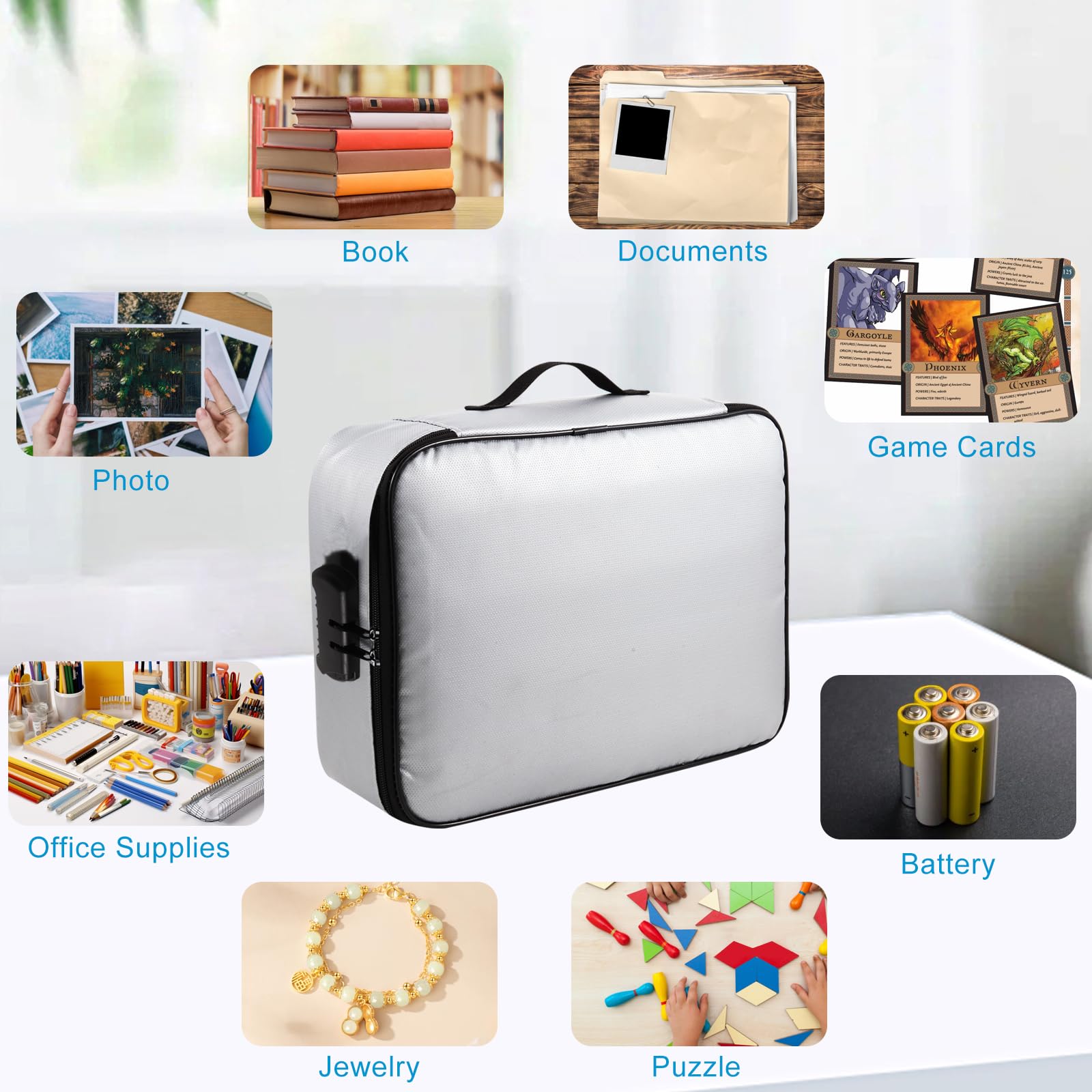 Fireproof Photo Storage Box with 16 Inner 4