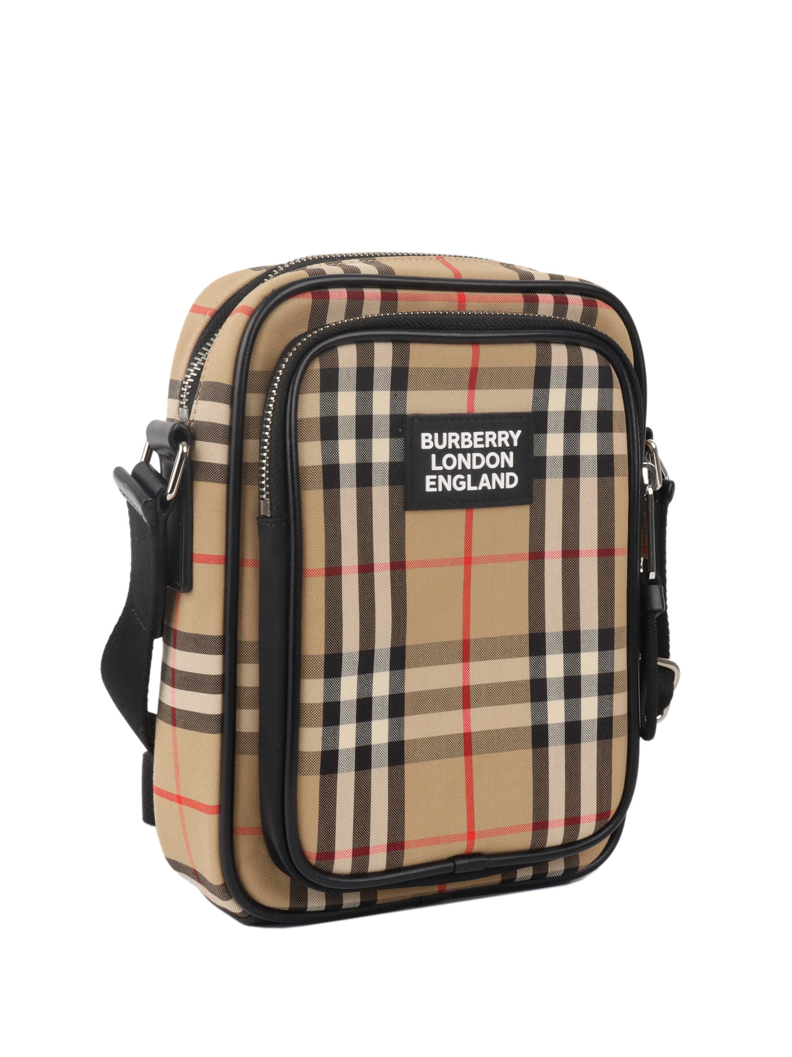 Burberry Vintage Check Leather Crossbody Bag - Stylish Designer Handbag for Women, Perfect for Everyday Use, Travel & Casual Outings