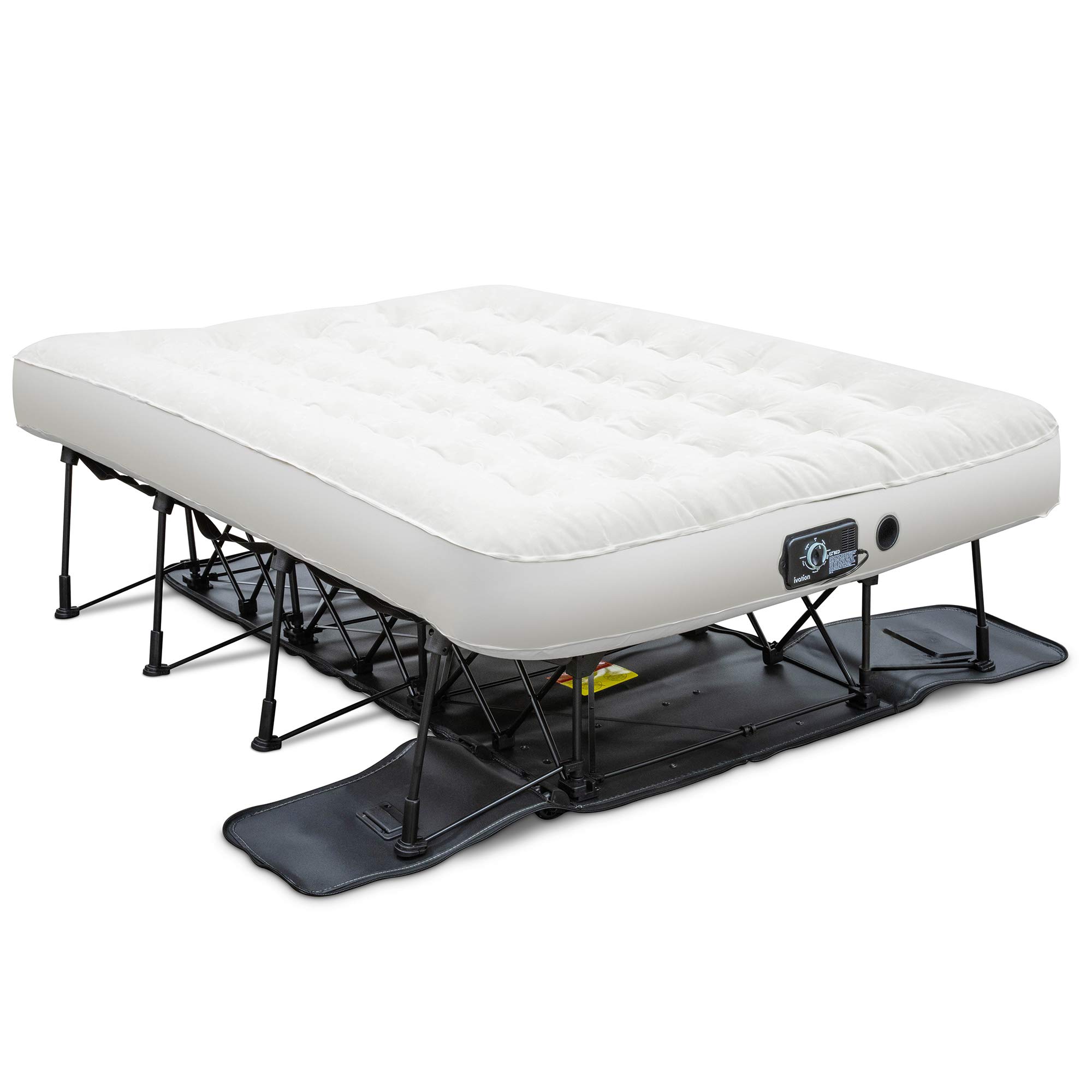 Ivation Full Air Mattress with Frame - Self Inflatable for Guests & Travel