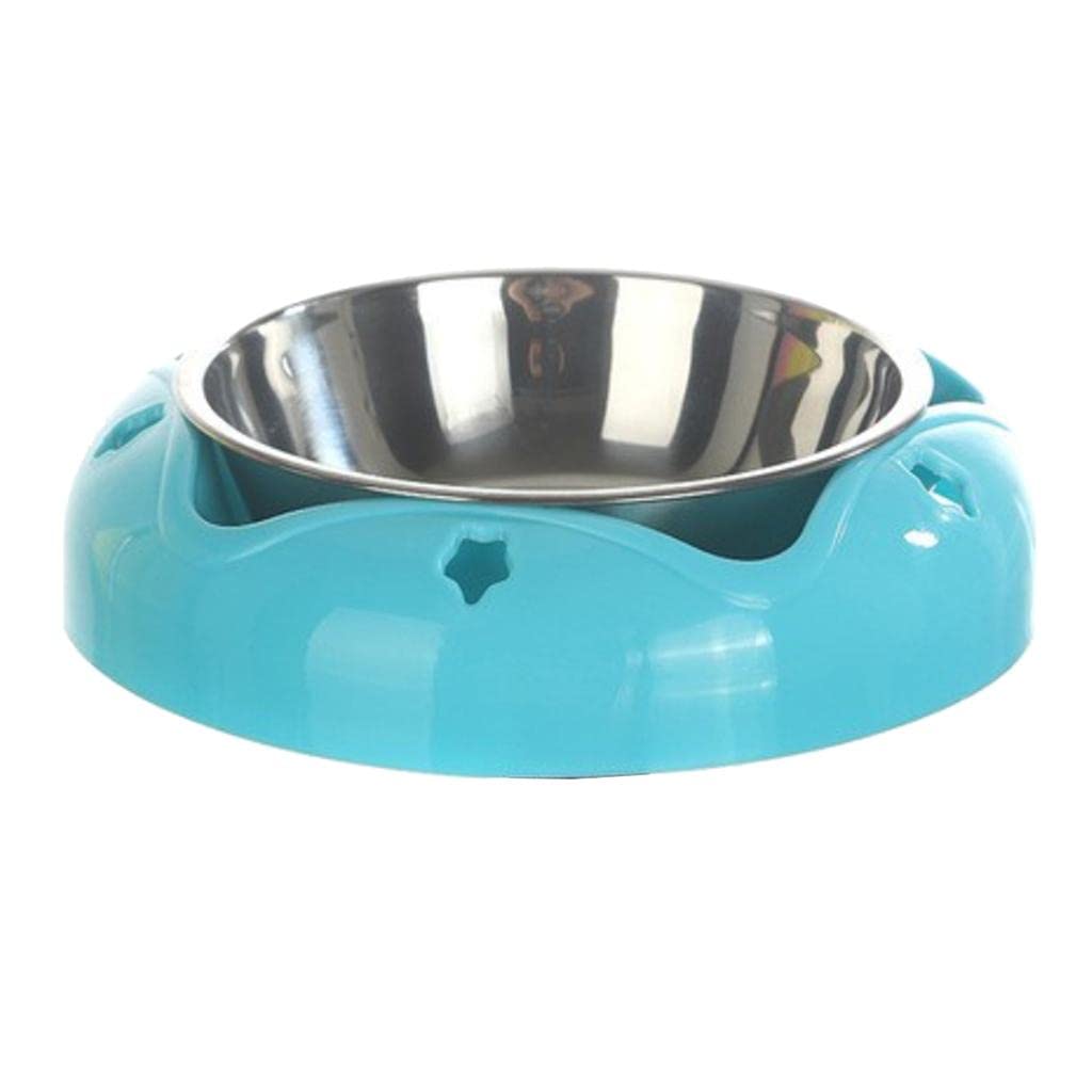 Stainless Steel Pet Bowl for Dogs & Cats - Lyla Travel Food Dish, Non-Slip & Durable, Blue - Perfect for Home, Outdoor, Camping & Travel Use