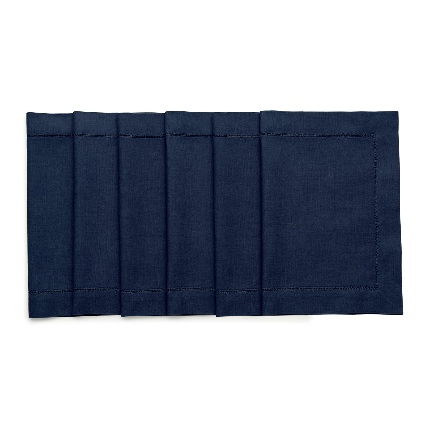 Premium Cotton Linen Hemstitch Placemats Set of 4 - Elegant Table Decor for Dining Room, Kitchen, and Party Settings