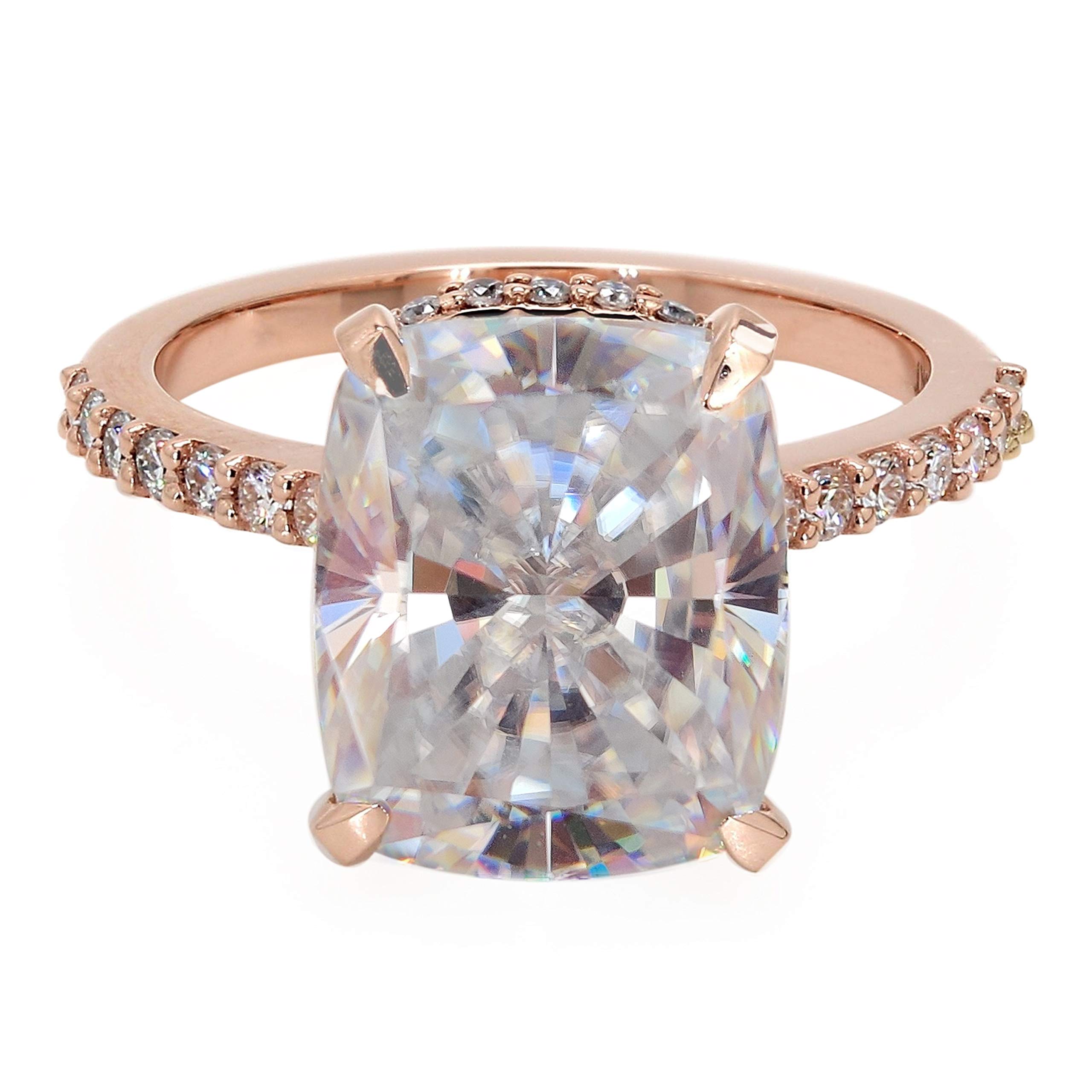 5.31 CT Elongated Cushion Colorless Moissanite Diamond Engagement Ring for Women - Halo Wedding Band & Anniversary Jewelry Gift | Perfect for Proposals, Bridal Sets & Special Occasions