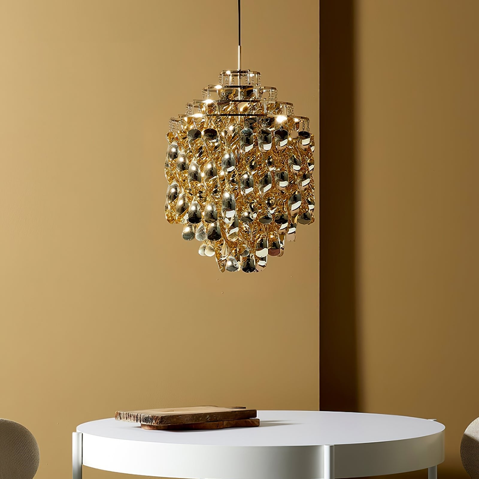 Maris Spiral Pendant Lamp - Modern Boho Ceiling Light Fixture for Living Room, Bedroom, or Dining Area Decor