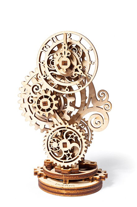 UGears Steampunk Clock - DIY Mechanical Wooden Model Kit for Adults & Teens - Unique Home Decor & Gift for Engineers & Collectors - Perfect for Office, Study Room, or Steampunk Themed Spaces