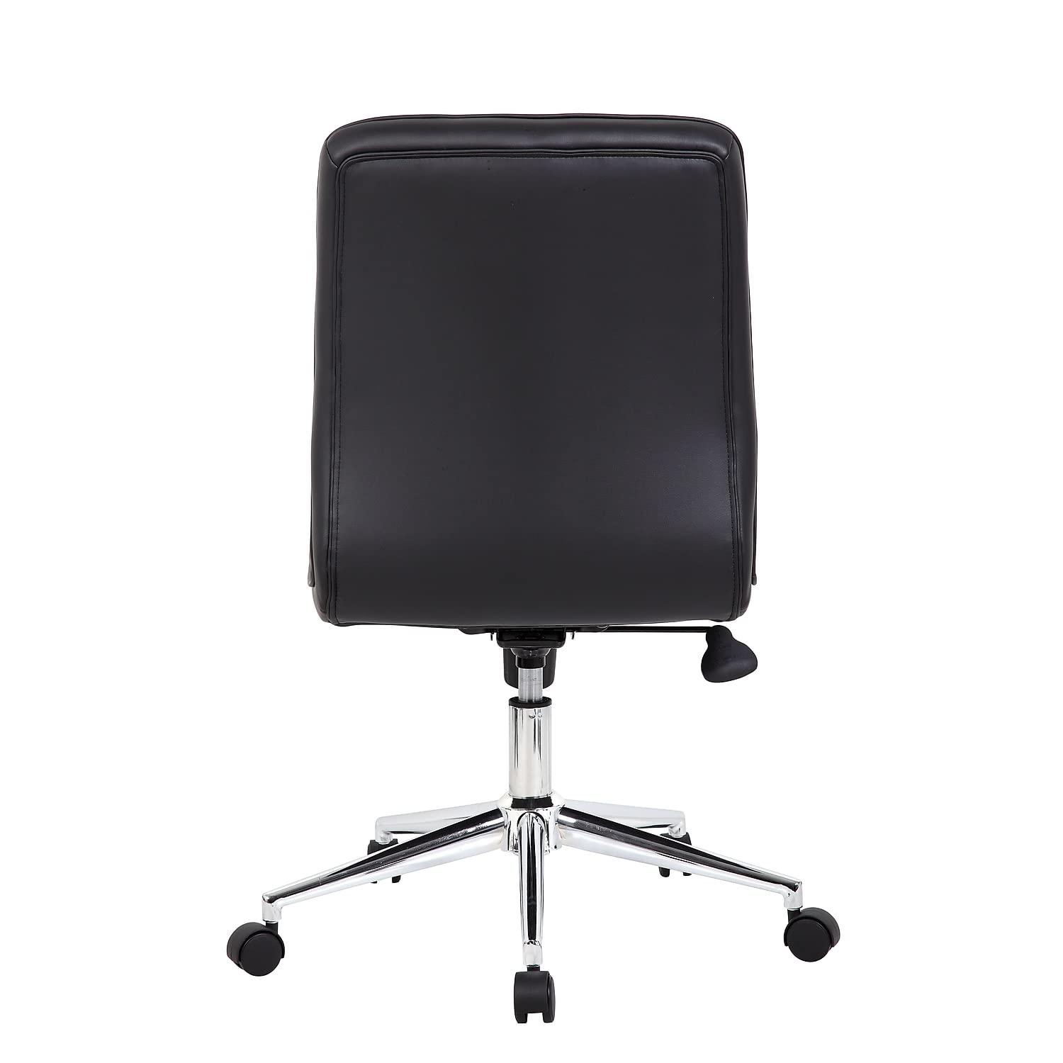 Boss Office Products Millennial Modern Faux Leather Office Chair - Ergonomic Computer Desk Chair with Adjustable Height, Black (B330-BK) - Perfect for Home Office, Gaming & Workspace