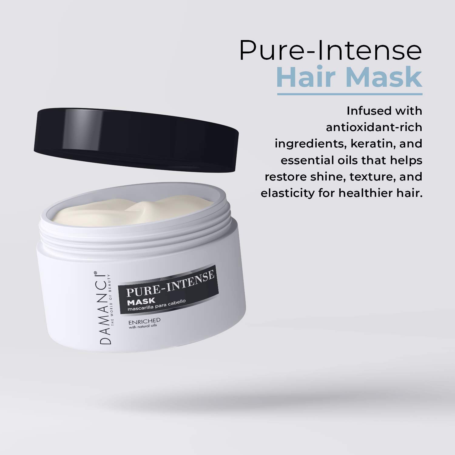 Pure Intense Keratin Hair Mask for Damaged & Dry Hair - Deep Conditioning Treatment for Hair Growth & Repair - 4oz Hair Care Mask (Mascarilla para el Cabello) - Perfect for Salon-Quality Treatment at Home