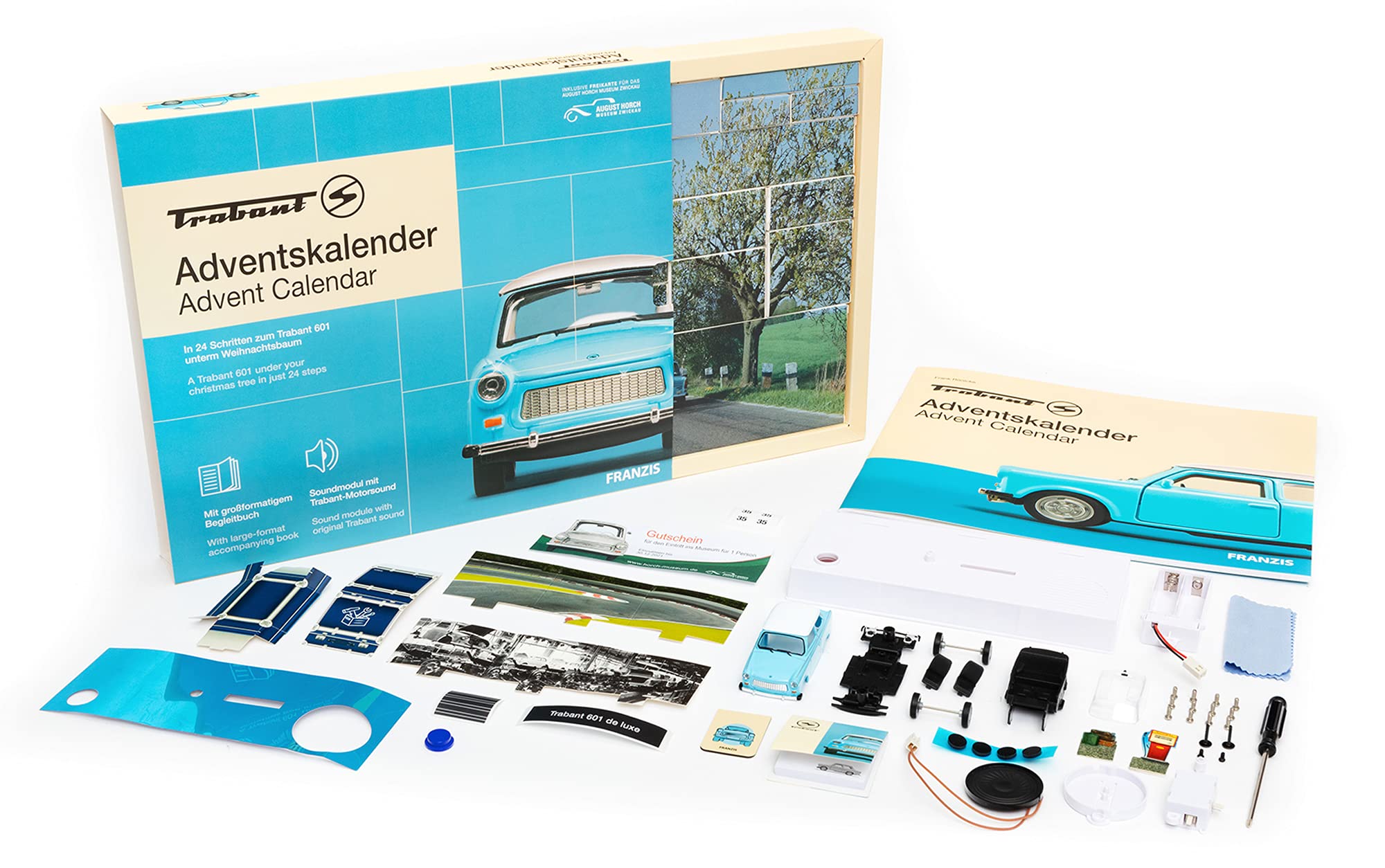 Trabant Car Advent Calendar - DIY Iconic Model Car Kit | 24-Day Build Challenge | Perfect for Christmas Countdown & Car Enthusiast Gifts