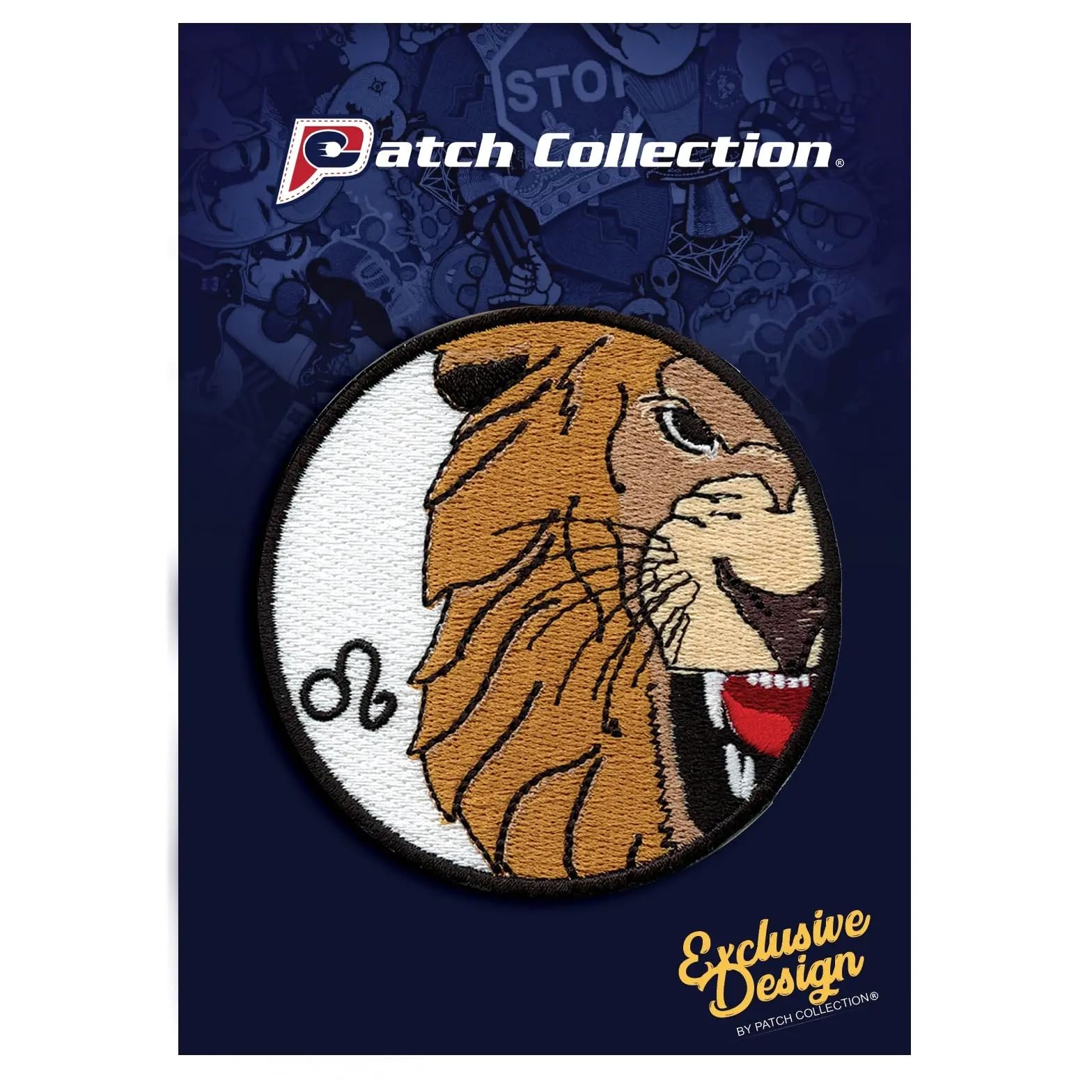 Leo Zodiac Sign Iron On Patch - Star Lion Constellation Embroidered Applique for DIY Clothing, Hats & Bags - Perfect for Cosplay, Halloween & Astrology Fans