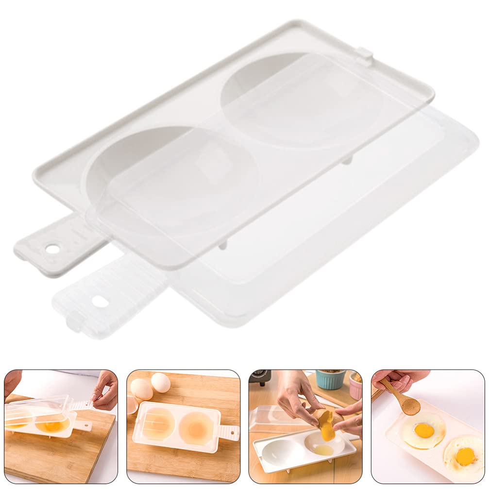 Hemoton 3-Piece Microwave Egg Steamer Set - BPA-Free Egg Cooking Mold for Perfect Poached & Boiled Eggs - Kitchen Tools for Breakfast Meal Prep & Healthy Cooking - Ideal for Home, Office & Dorm Use