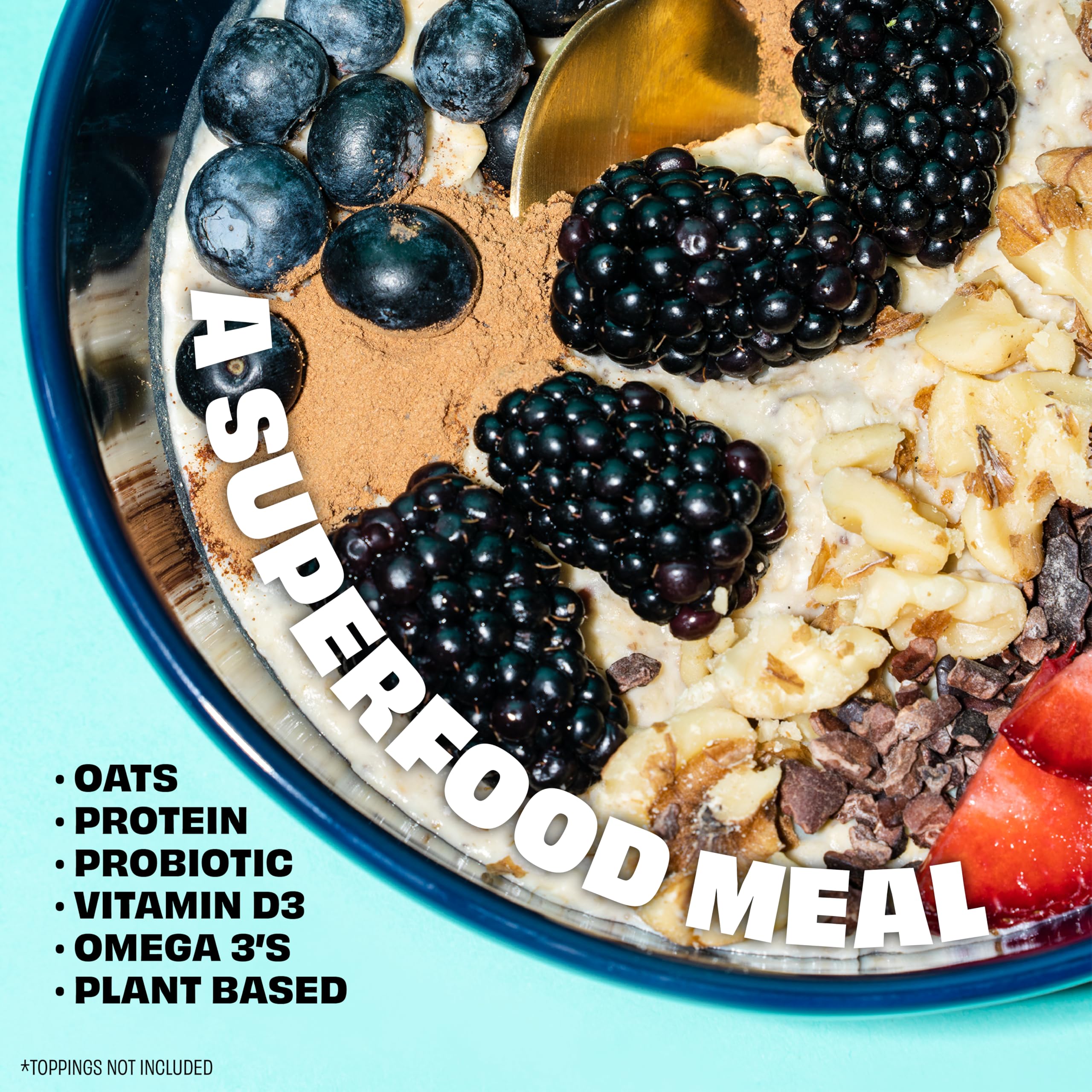 Kreatures of Habit Meal One - Gluten Free & Dairy Free Superfood Protein Meal Replacement with 30g Plant Protein, No Added Sugar | Vanilla Flavor | 7 Pack | Perfect for Busy Mornings, Post-Workout Recovery & Healthy On-The-Go Nutrition