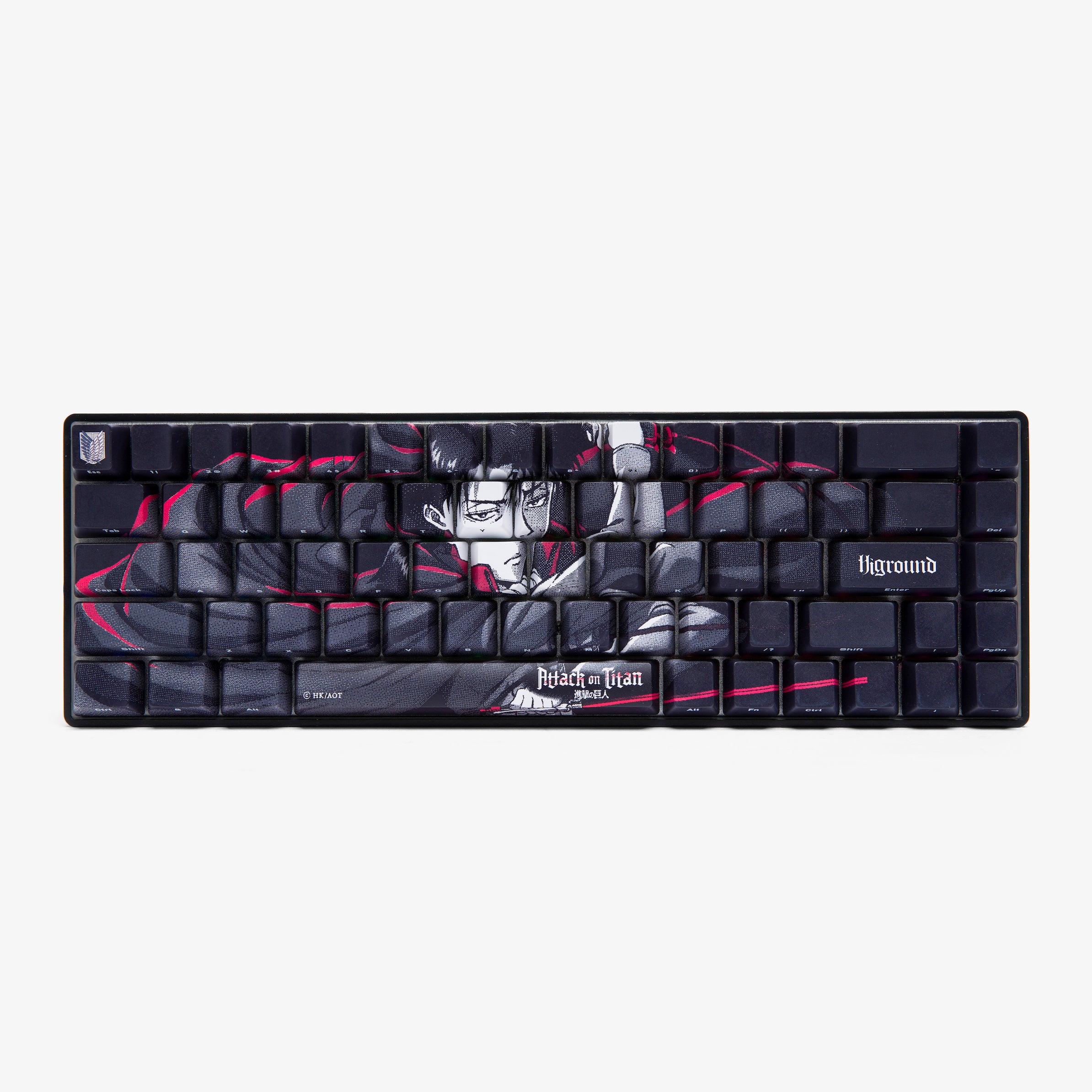 Higround Levi Mechanical Gaming Keyboard - Attack on Titan Themed - Ergonomic RGB Backlit for PC/Mac - Perfect for Anime Fans & Gamers