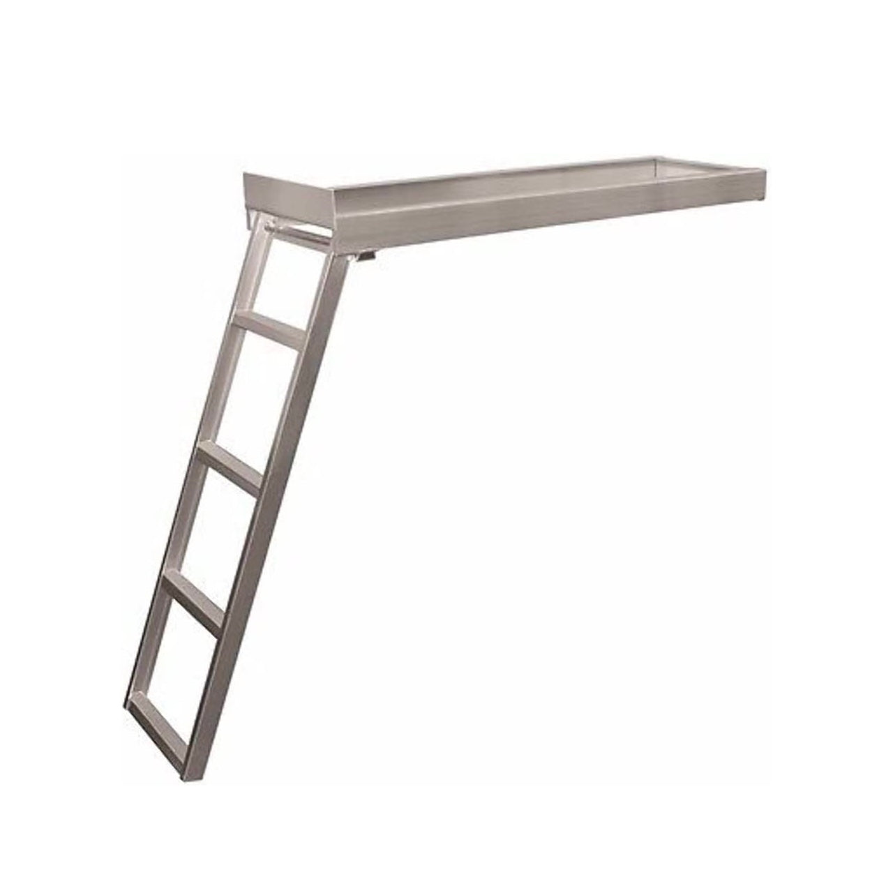 JIF Marine CSD2 Under Deck Pontoon Ladder - Heavy Duty Boat Ladder for Pontoon Boats, Easy Installation, Stainless Steel Construction - Perfect for Swimming, Docking & Water Activities