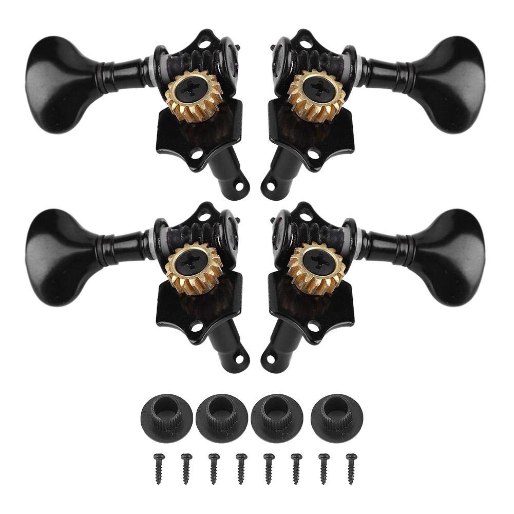 Black Open Fishtail Ukulele String Pegs - 4-Pack Small Guitar Tuning Buttons for Ukulele Repair & Maintenance - Perfect for DIY Instrument Upgrades & Music Accessories