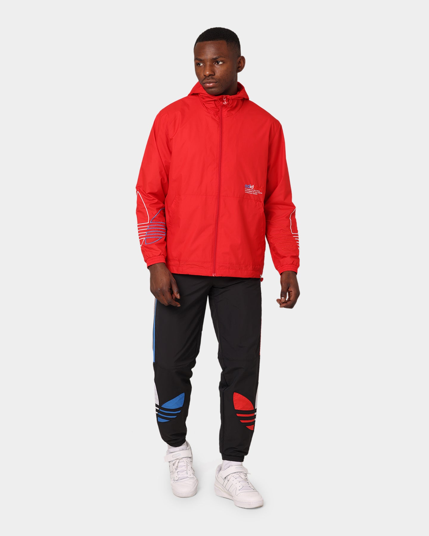 Adidas FTO Windbreaker Jacket - Lightweight & Water-Resistant Scarlet Red Running Jacket for Men - Perfect for Outdoor Sports & Casual Wear