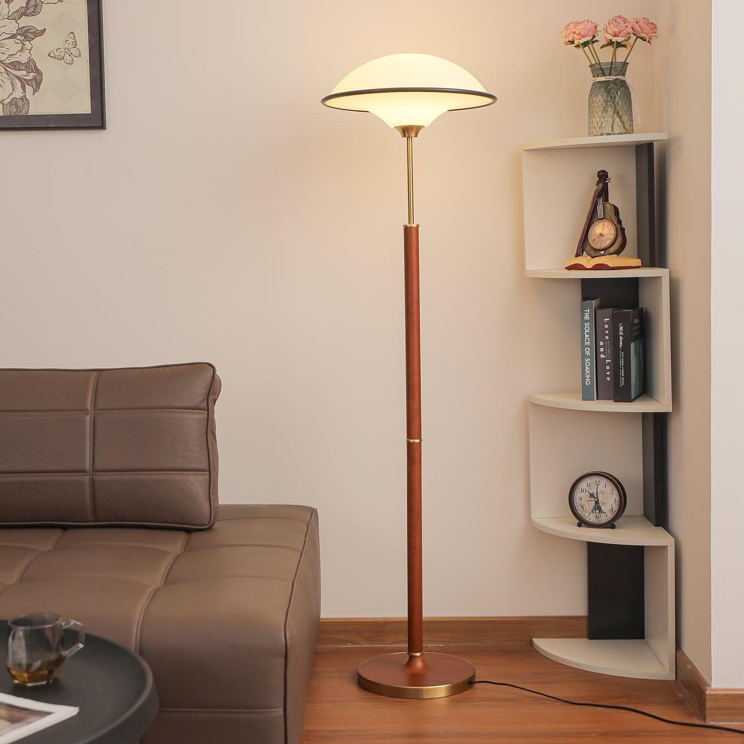 Arthur Modern LED Floor Lamp - Adjustable Brightness & Color Temperature for Living Room, Bedroom, or Office Lighting | Energy Efficient Standing Light with Remote Control