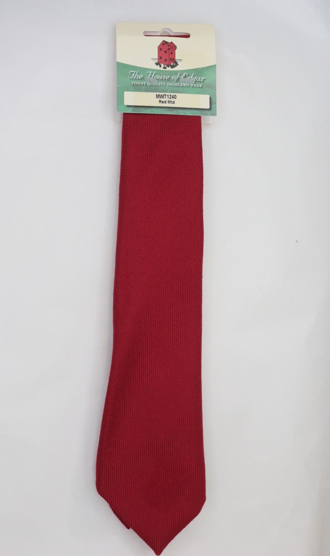 Men's House of Edgar Wool Tie in Muted Red | Classic Wool Necktie for Business, Office & Formal Events | Perfect Gift for Professionals