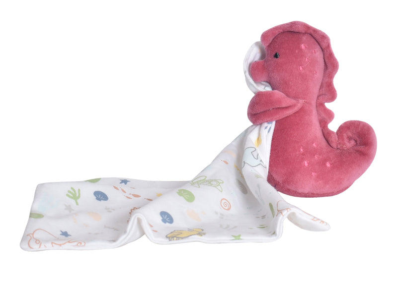 Tikiri Ocean Organic Comforter - Premium Seahorse Design Soft Bedding for Adults & Kids - Perfect for Cozy Nights, Guest Rooms & Beach House Decor