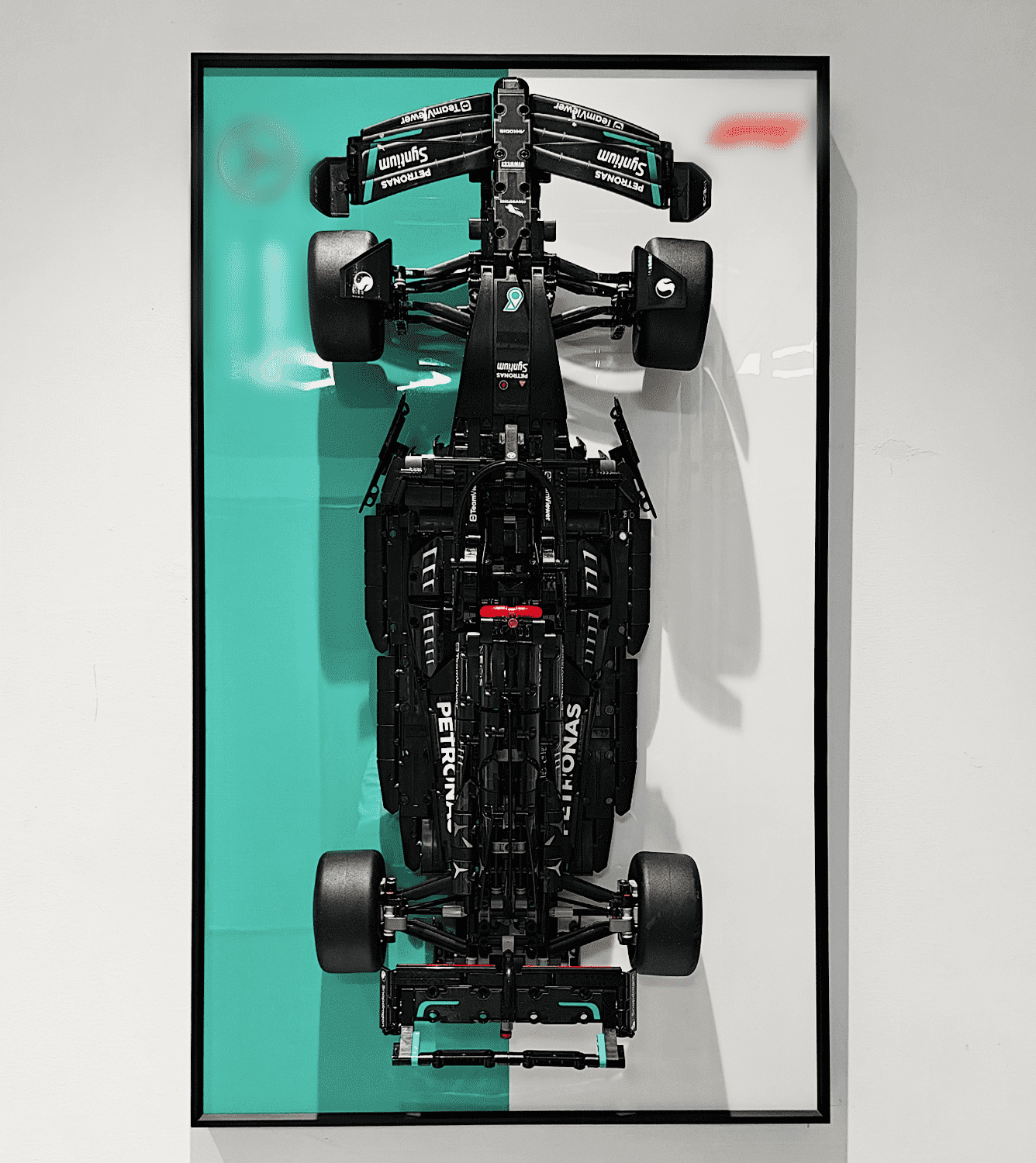 Lego Technic™ Mercedes AMG F1 W14 E Performance (42171) Wall Mount Display Stand - Durable Acrylic Shelf for Car Model Collection - Perfect for Home Office, Bedroom Decor & Toy Storage