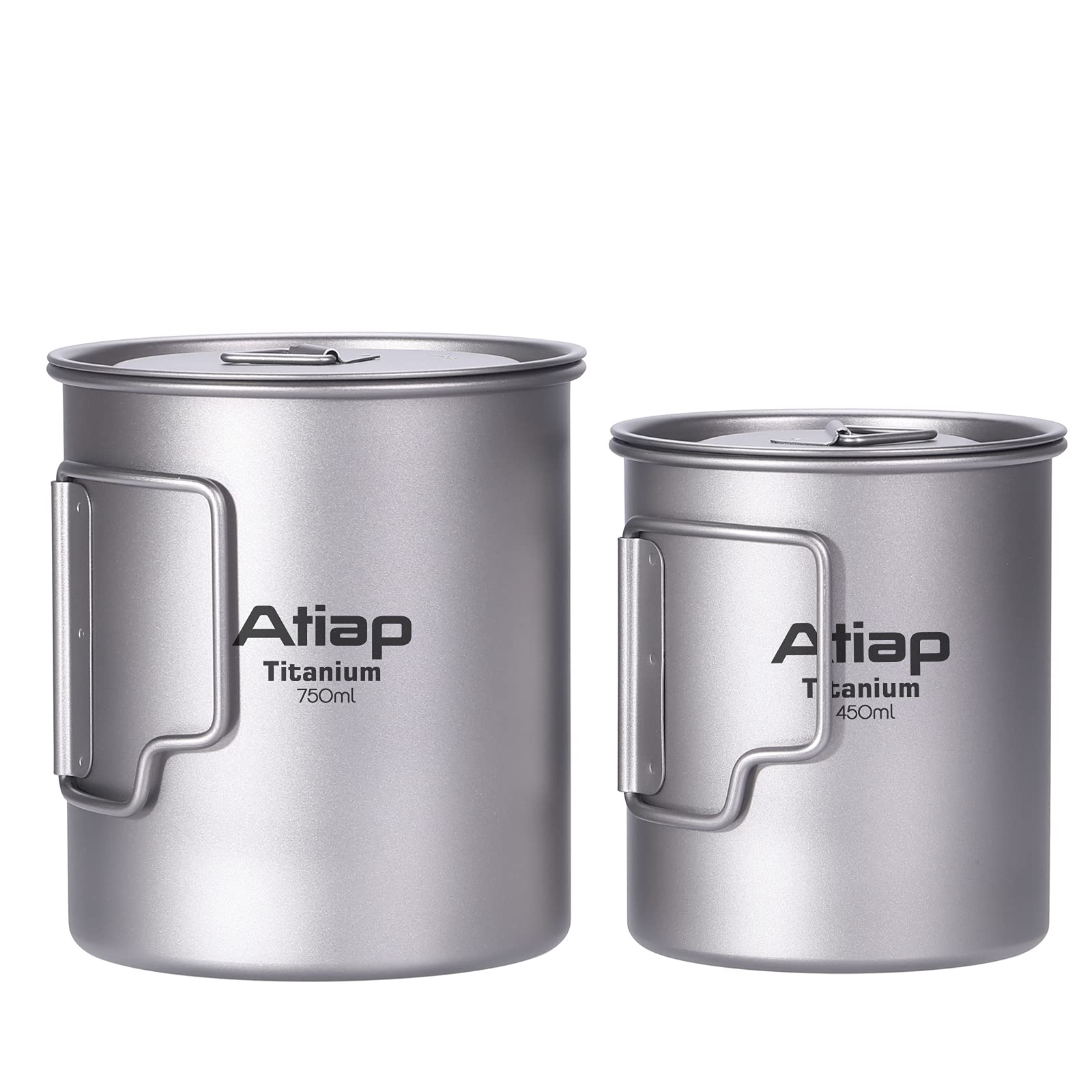 750ml Titanium Camping Pot with Lid - Ultralight Backpacking Cookware, Foldable Handle for Coffee, Tea & Meals - Perfect for Hiking, Camping & Outdoor Adventures