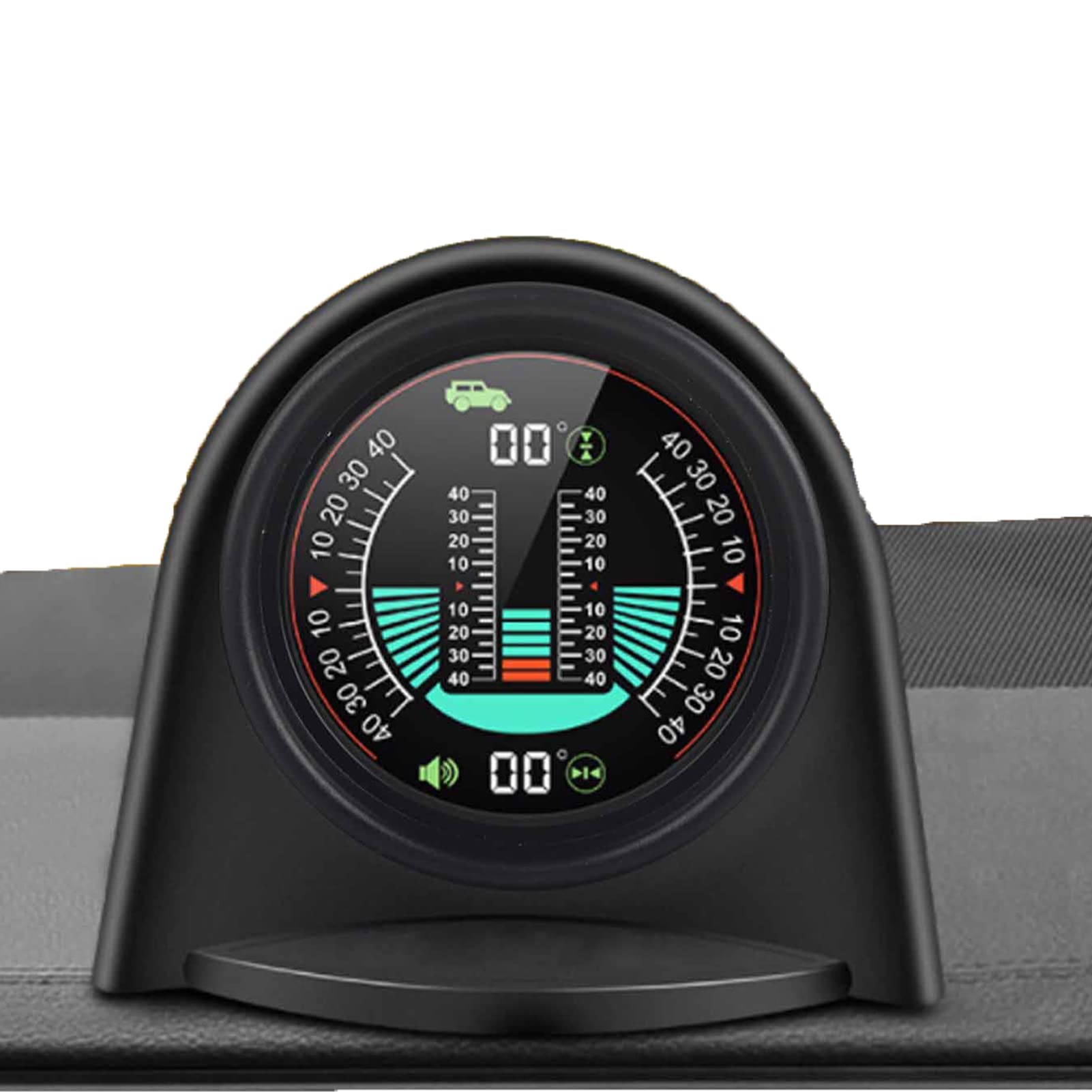 Digital Car Inclinometer - Vehicle Tilt Gauge with HUD Display for Off-Road & 4x4 Trucks | Accurate Slope & Angle Measurement for Adventure, Camping & Off-Roading