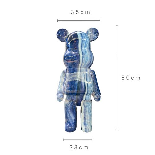 X Pushead Multi Color Bearbrick Statue - Limited Edition Collectible Vinyl Art Toy for Home Decor, Office Display & Anime Fans