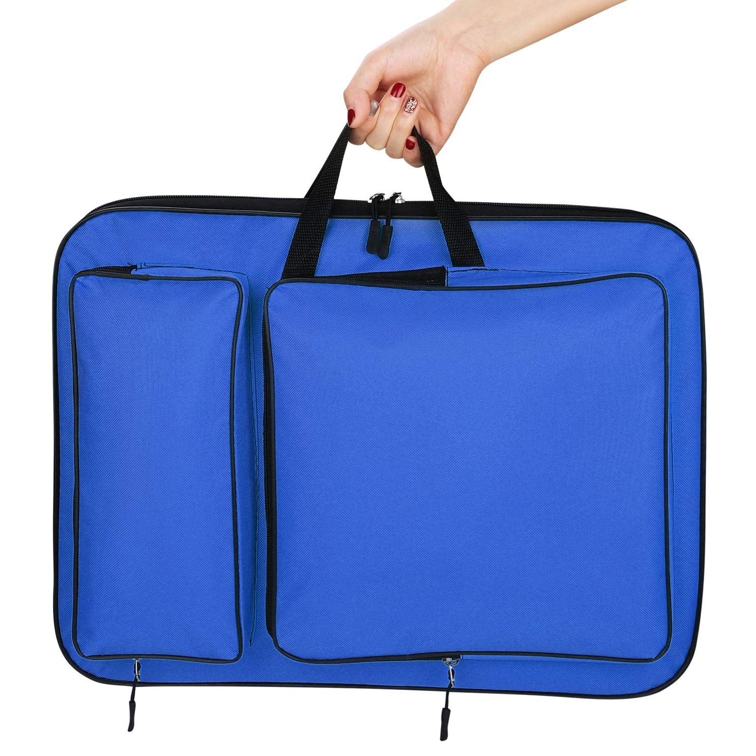 iBluelover A3 Artist Portfolio Case - Waterproof Art Tote Bag for Drawing, Painting & Sketching Supplies | Holds 8K Artworks, Canvases & Boards (18.6x13.9 Inches) | Perfect for Art Students, Professionals & Outdoor Sketching