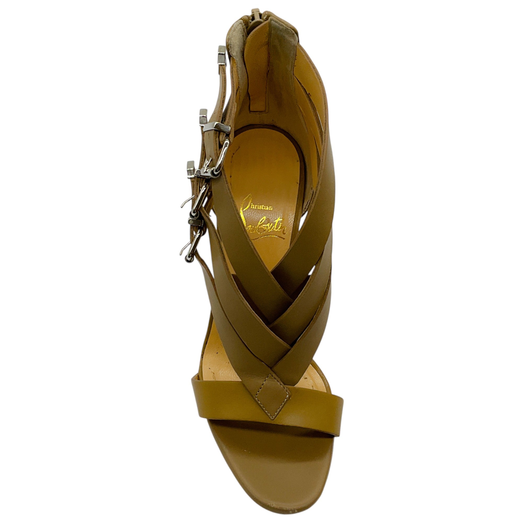 Christian Louboutin Beige Leather Charleze Pumps - Women's Luxury High Heels for Weddings, Parties & Evening Events